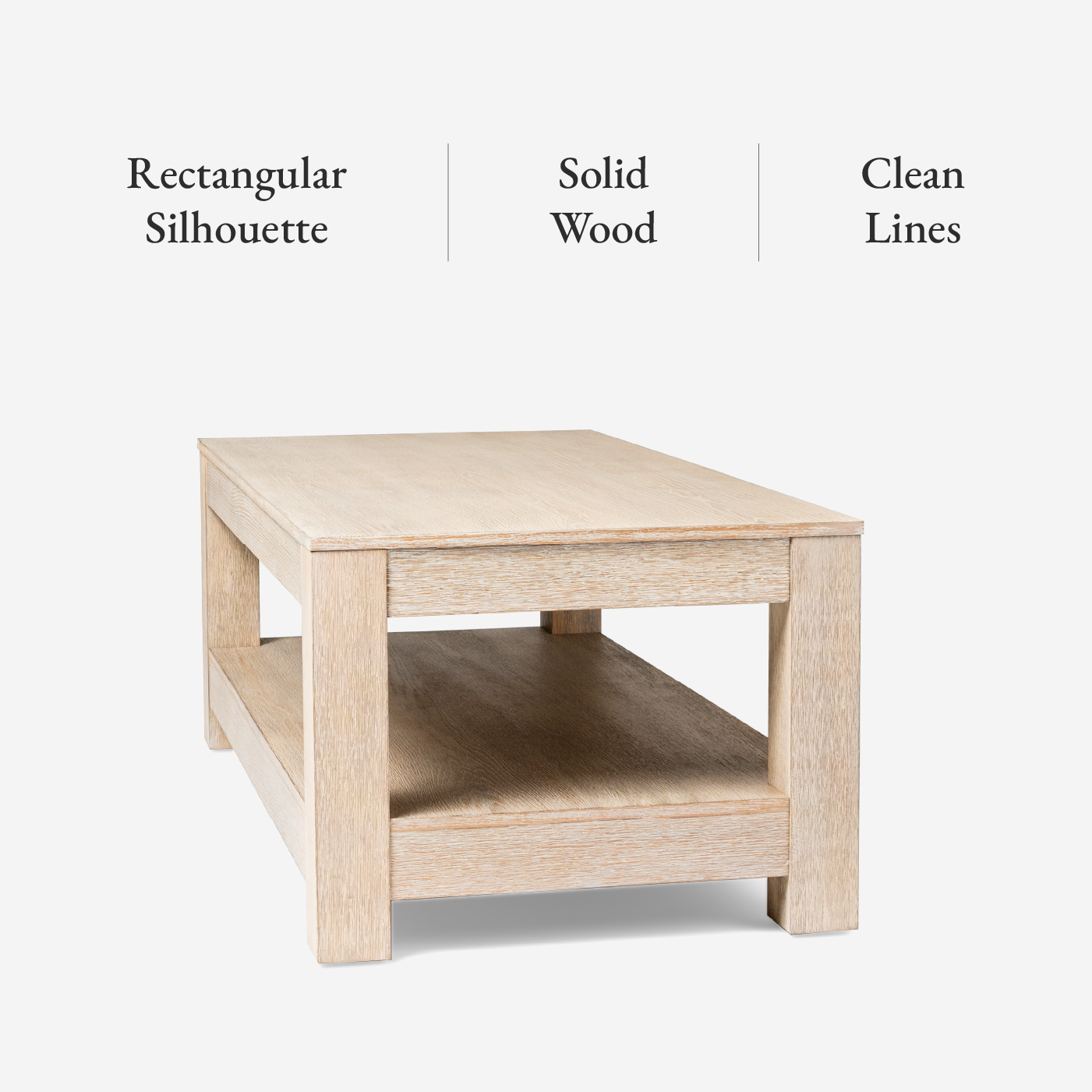 Paulo Wooden Coffee Table in Weathered White Finish in Accent Tables by Maven Lane