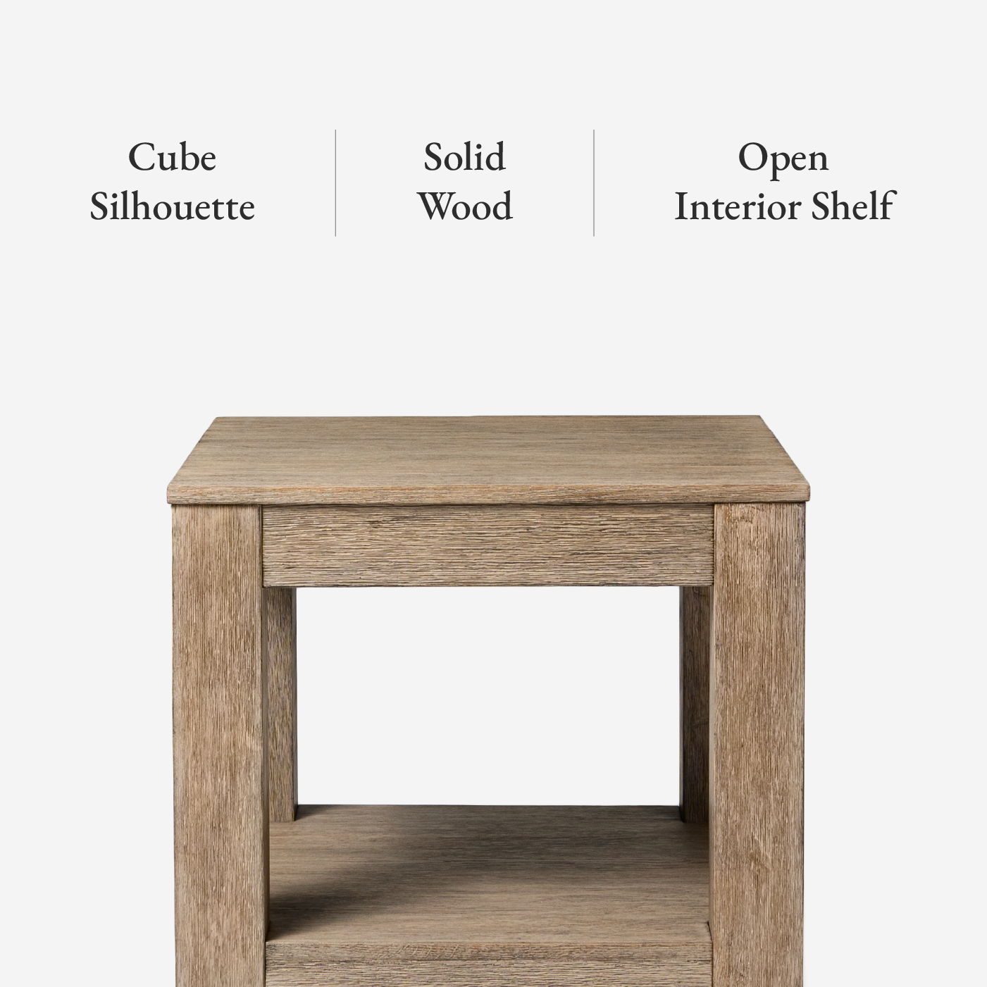 Paulo Wooden Side Table in Weathered Grey Finish in Accent Tables by Maven Lane