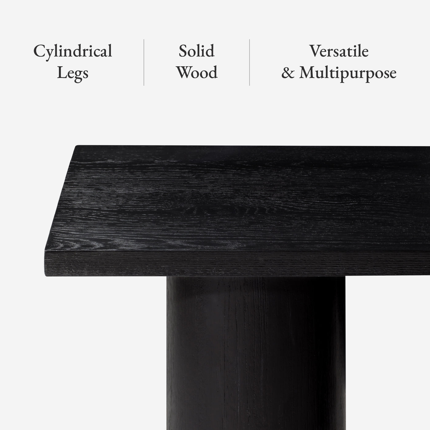 Lana Contemporary Wooden Console Table in Black Finish in Accent Tables by Maven Lane