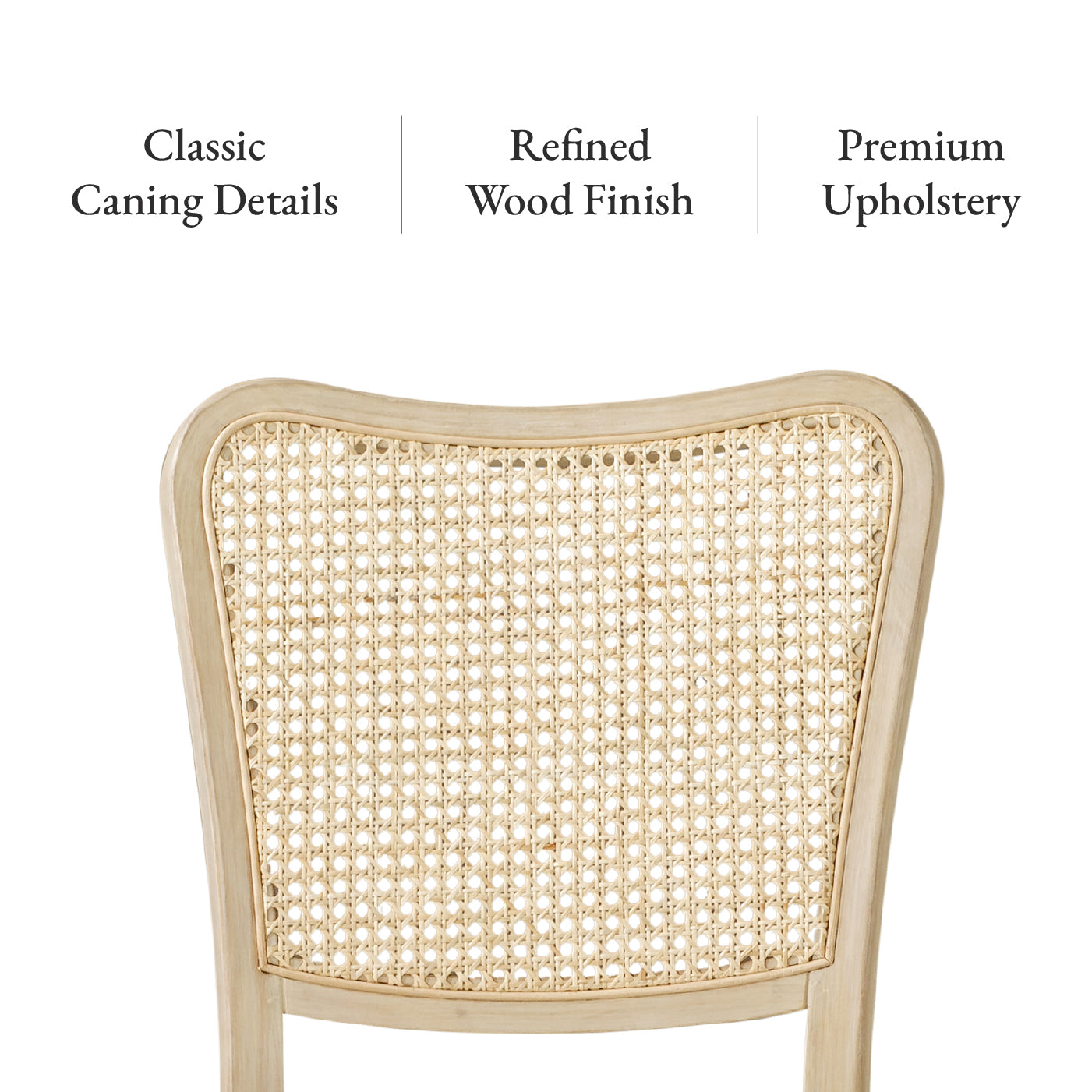 Vera Dining Chair in Cream Finish and Weave Fabric, Set of 2 in Dining Chair by Maven Lane