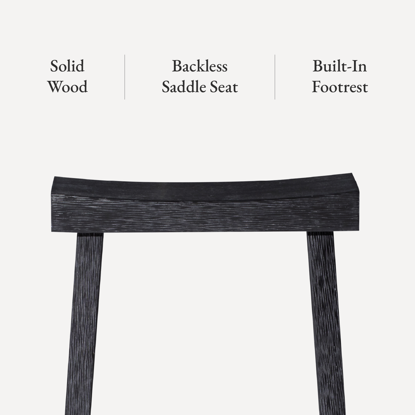 Vincent Bar Stool in Antiqued Black Finish in Stools by Maven Lane