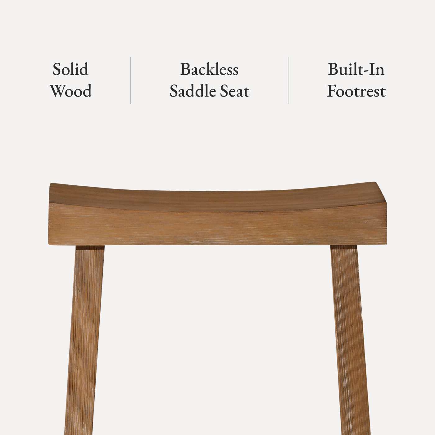 Vincent Bar Stool in Antiqued Natural Finish in Stools by Maven Lane