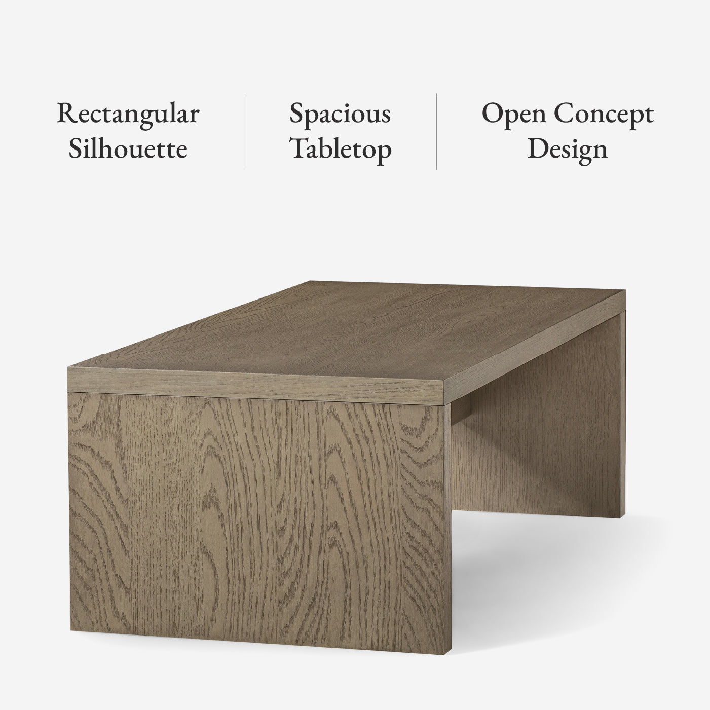 Zeno Rectangular Coffee Table in Aged Grey Finish in Coffee Table by Maven Lane