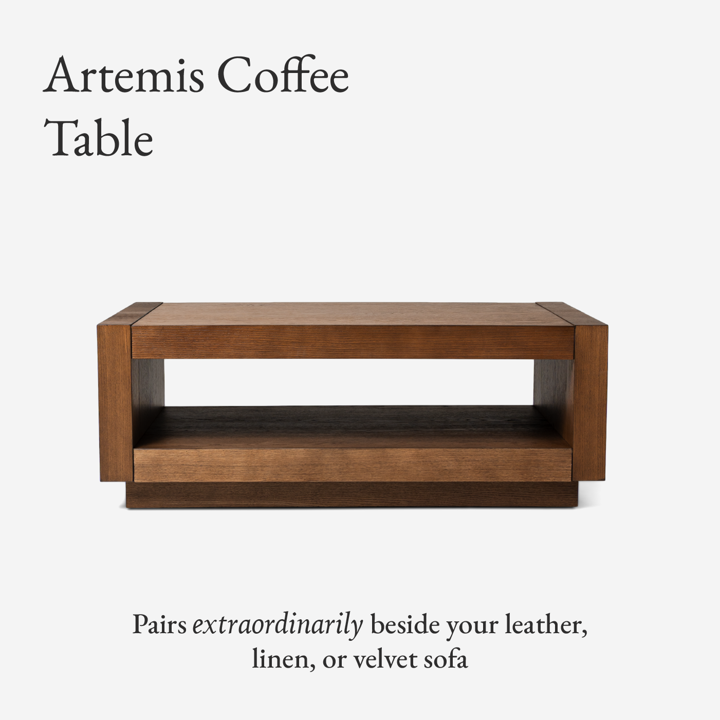 Artemis Contemporary Wooden Coffee Table in Refined Brown Finish in Accent Tables by Maven Lane