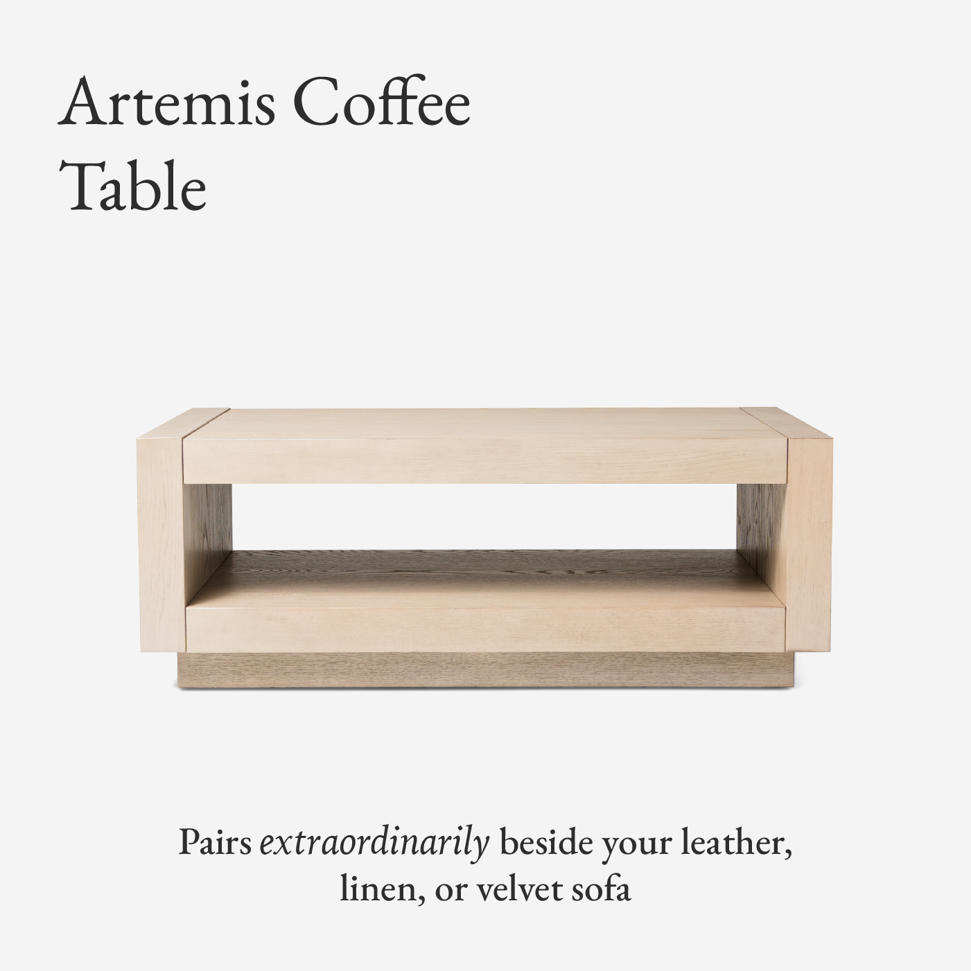 Artemis Contemporary Wooden Coffee Table in Refined White Finish in Accent Tables by Maven Lane