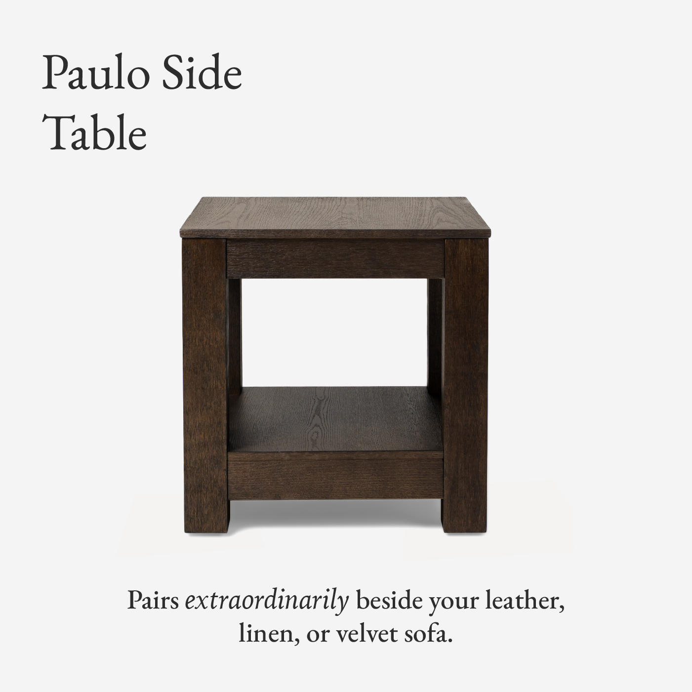 Paulo Wooden Side Table in Weathered Brown Finish in Accent Tables by Maven Lane