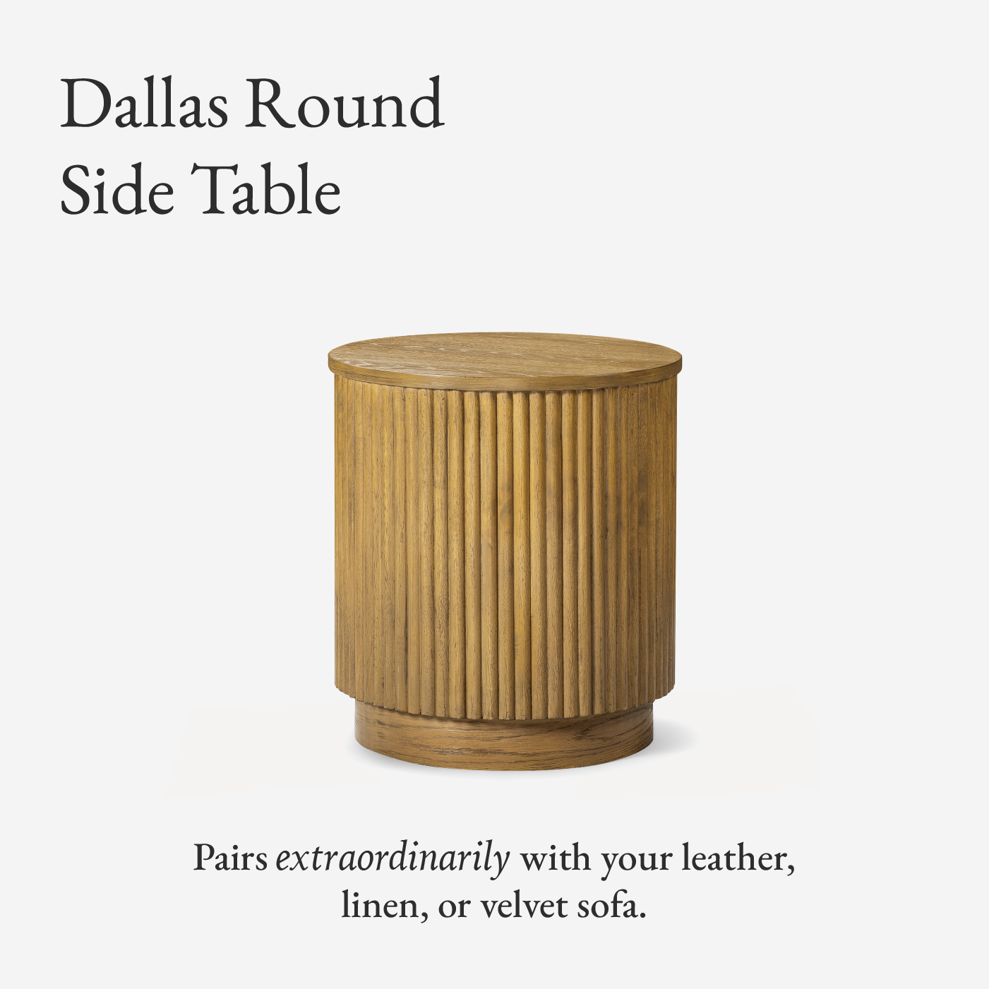 Dallas Round Side Table in Aged Natural in Side Table by Maven Lane