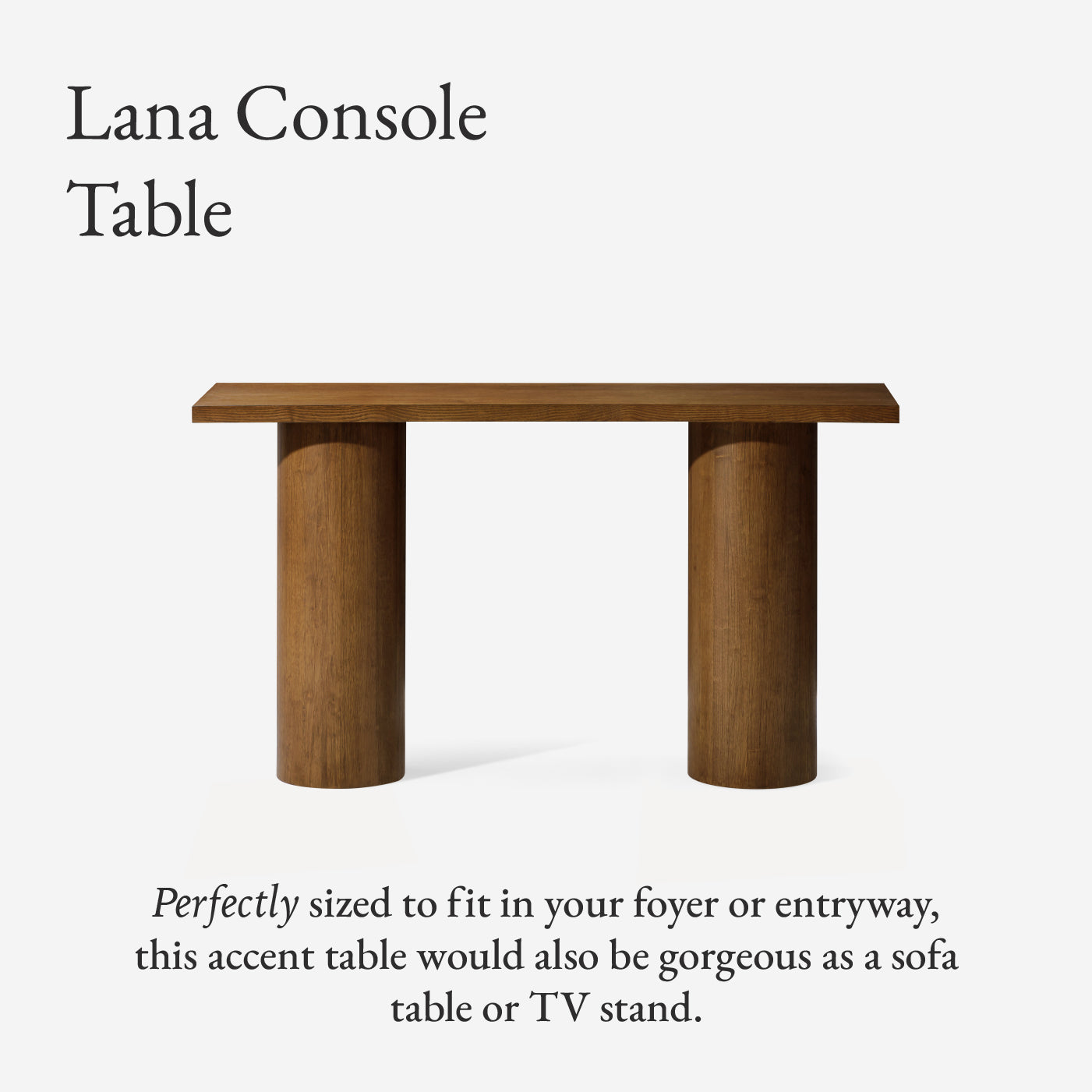 Lana Contemporary Wooden Console Table in Brown Finish in Accent Tables by Maven Lane