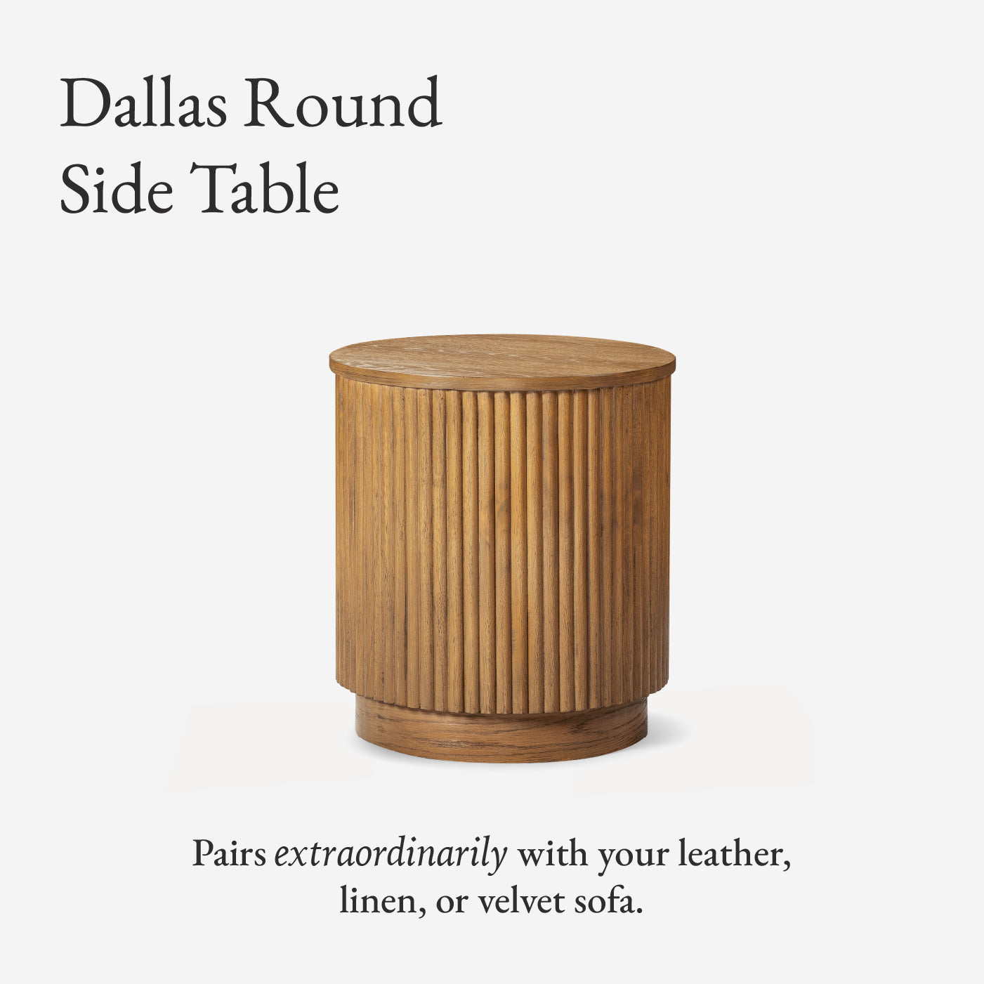 Dallas Round Side Table in Aged Natural in Side Table by Maven Lane