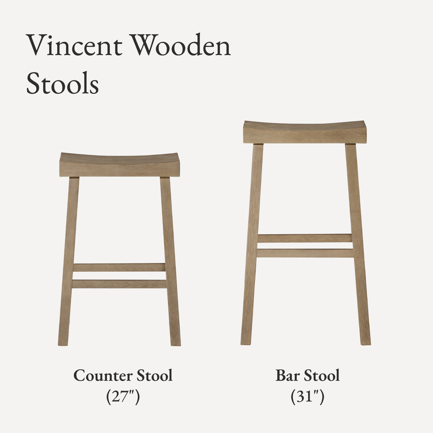 Vincent Counter Height Kitchen Stool - Antiqued Grey Finish in Stools by Maven Lane