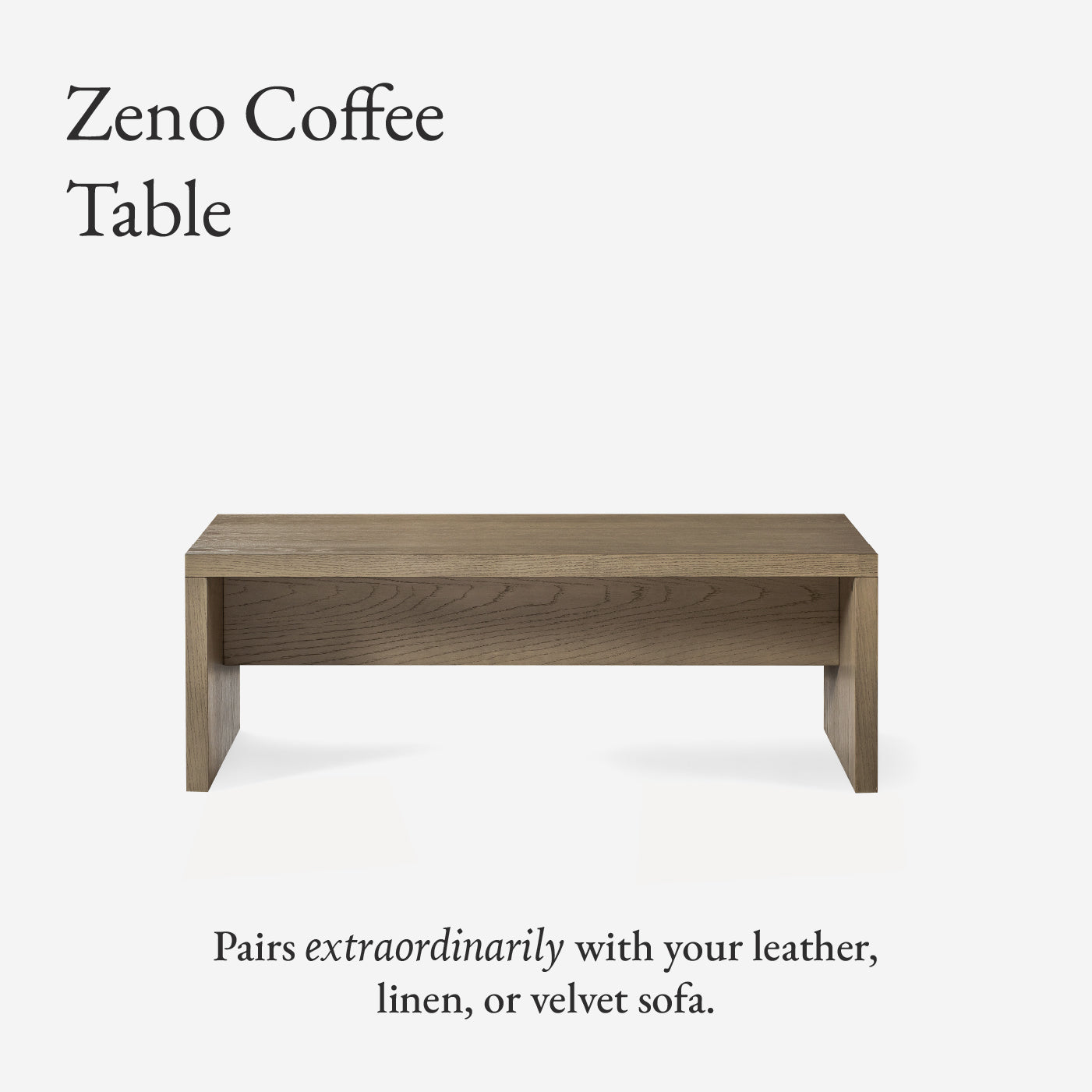 Zeno Rectangular Coffee Table in Aged Grey Finish in Coffee Table by Maven Lane