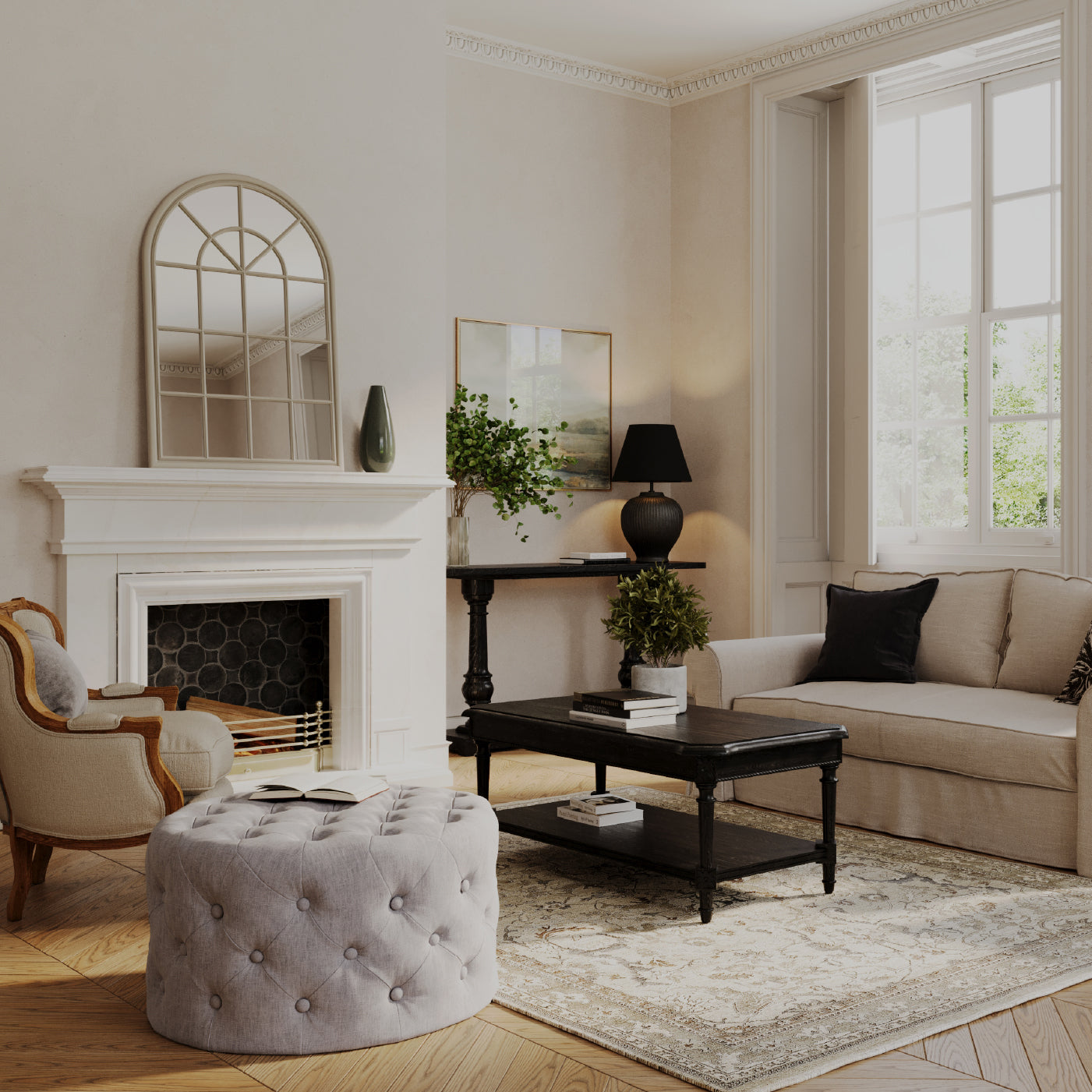 Pullman Traditional Rectangular Wooden Coffee Table in Antiqued Black Finish in Accent Tables by Maven Lane