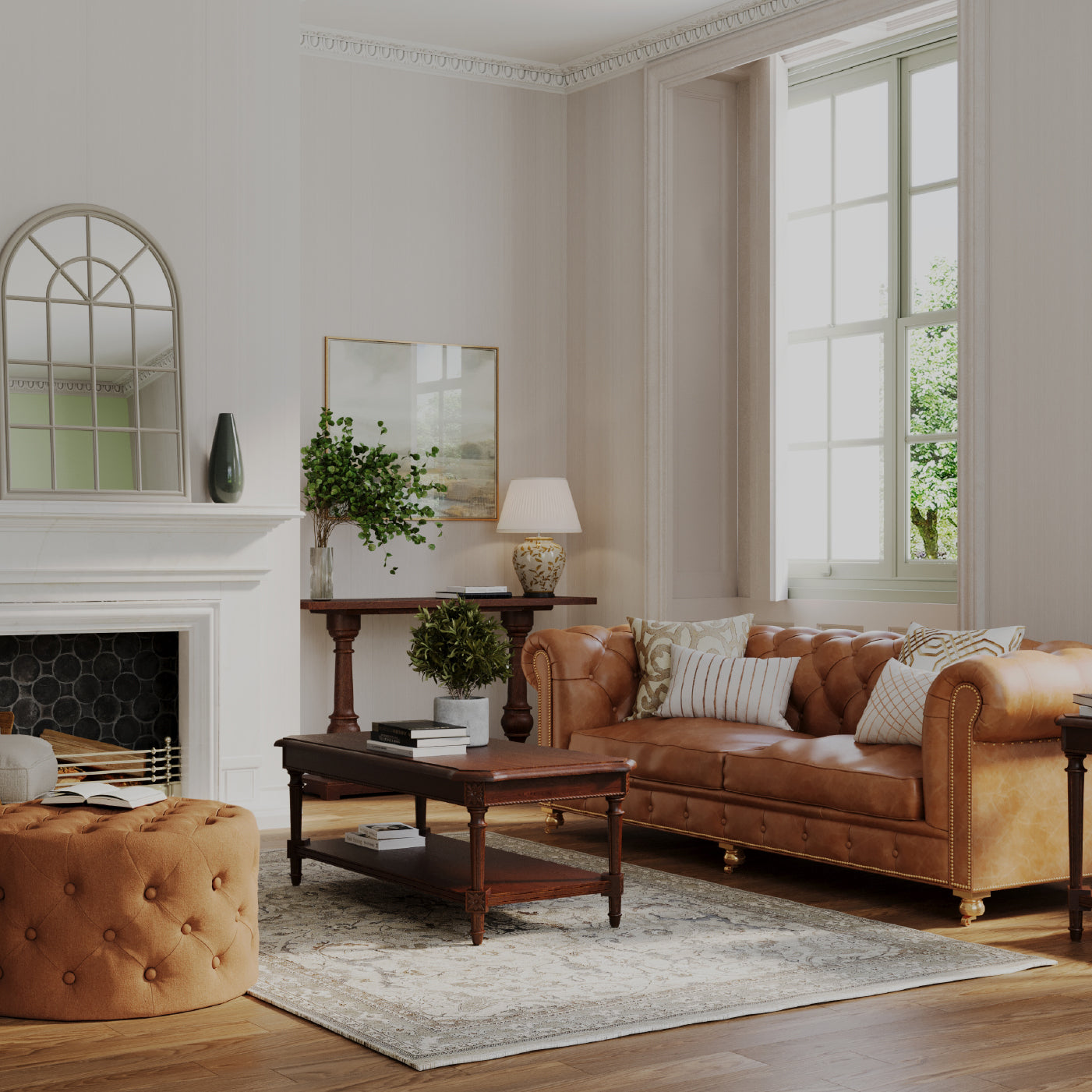 Pullman Traditional Rectangular Wooden Coffee Table in Antiqued Brown Finish in Accent Tables by Maven Lane