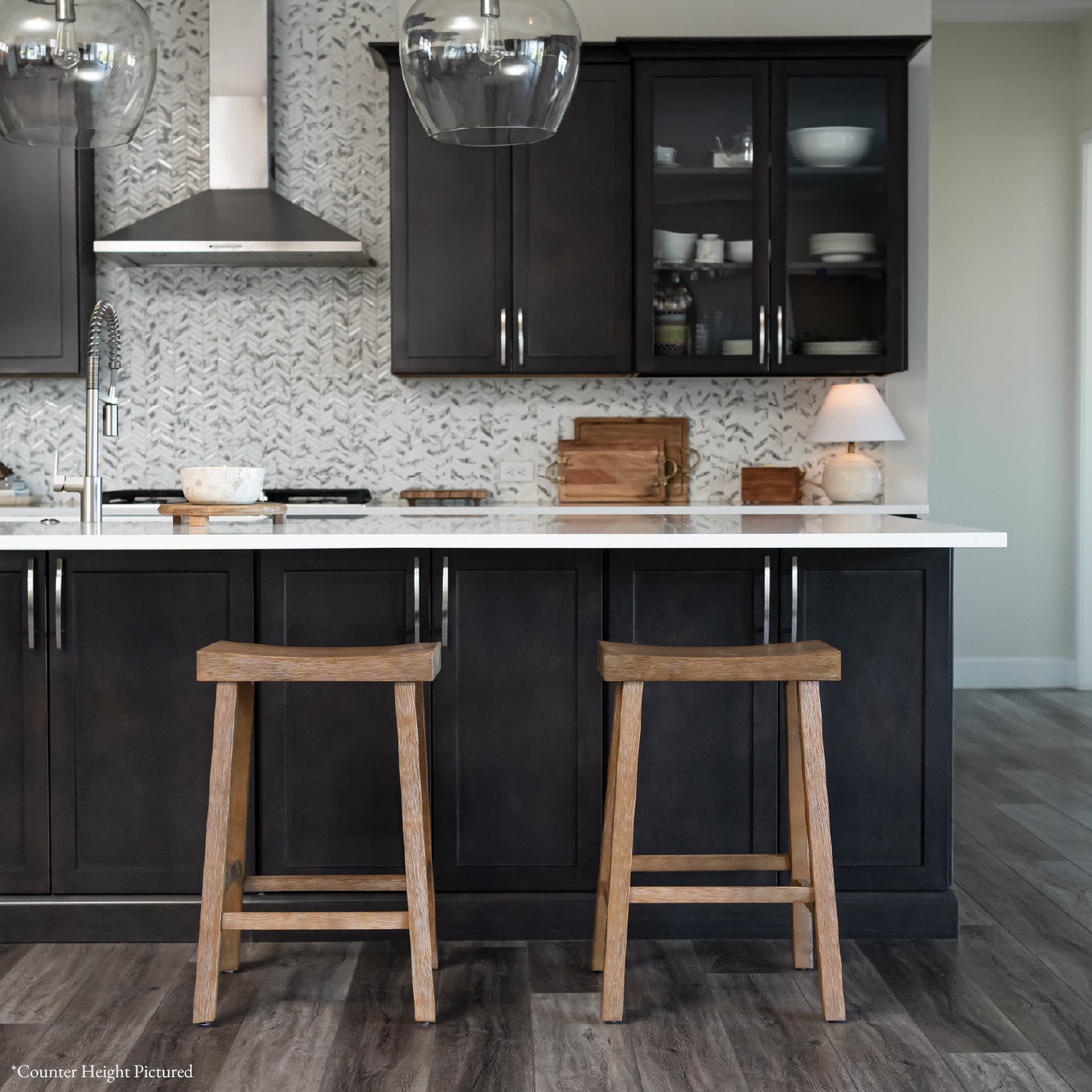 31" Vincent Barstool in Antiqued Natural Finish in Stools by Maven Lane