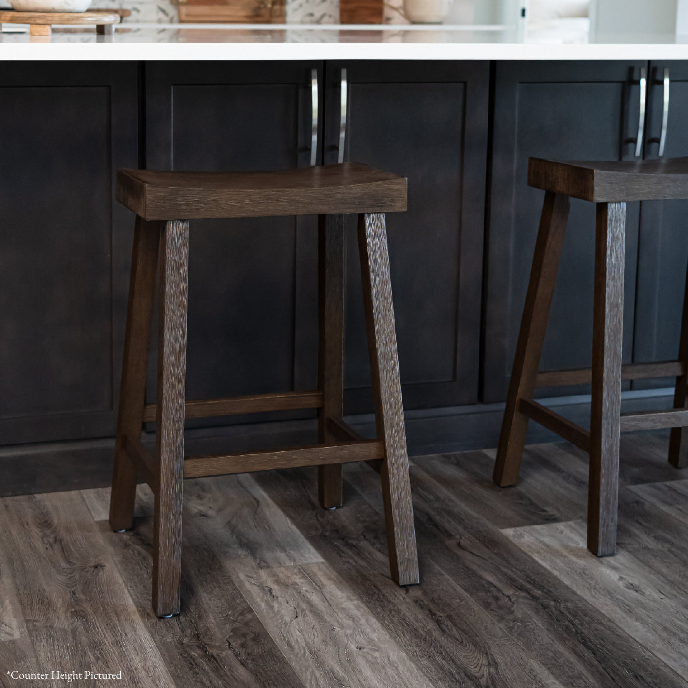 31" Vincent Bar Stool in Brown Finish (Set of 4) in Stools by Maven Lane