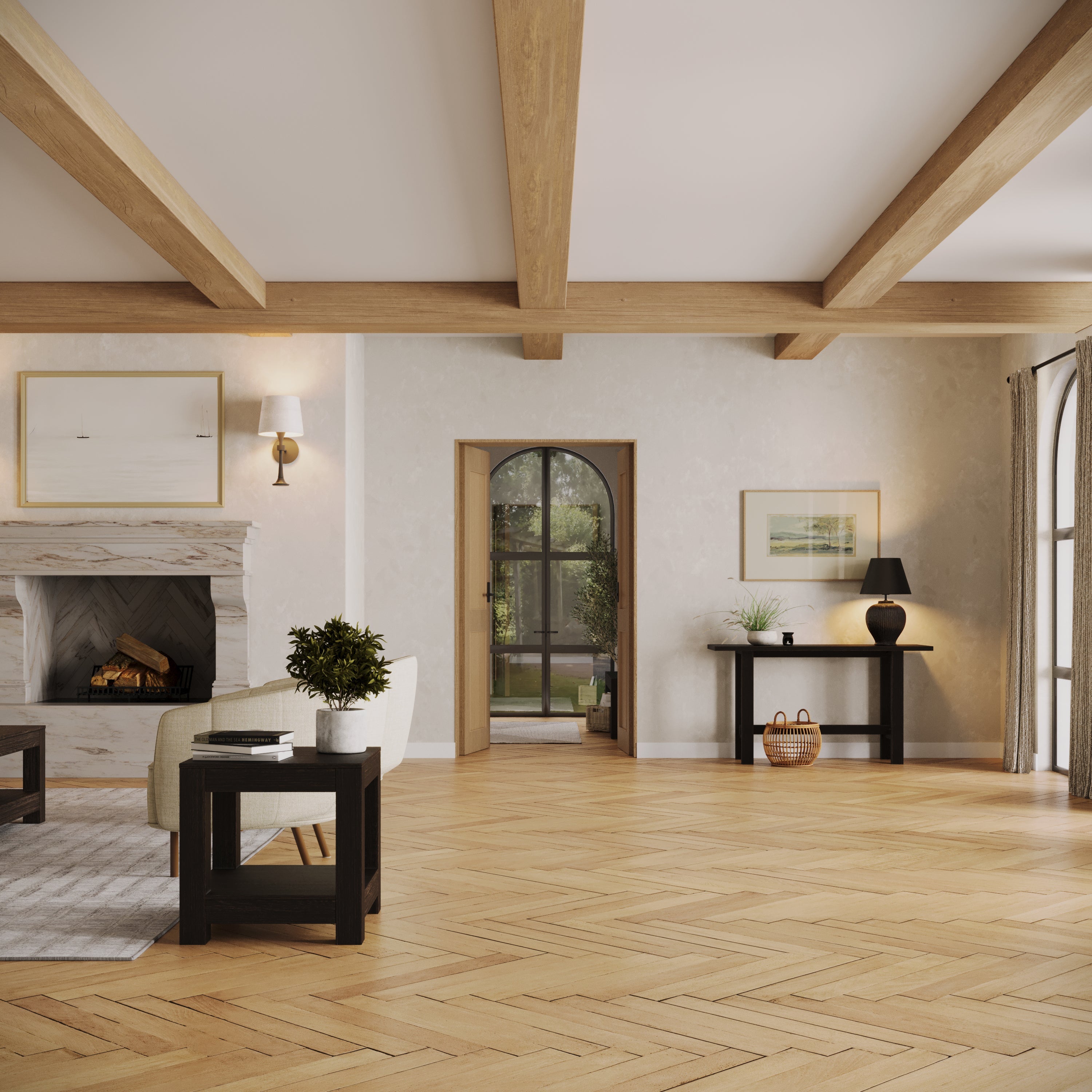 Paulo Side Table in Brown Finish in Side Table by Maven Lane