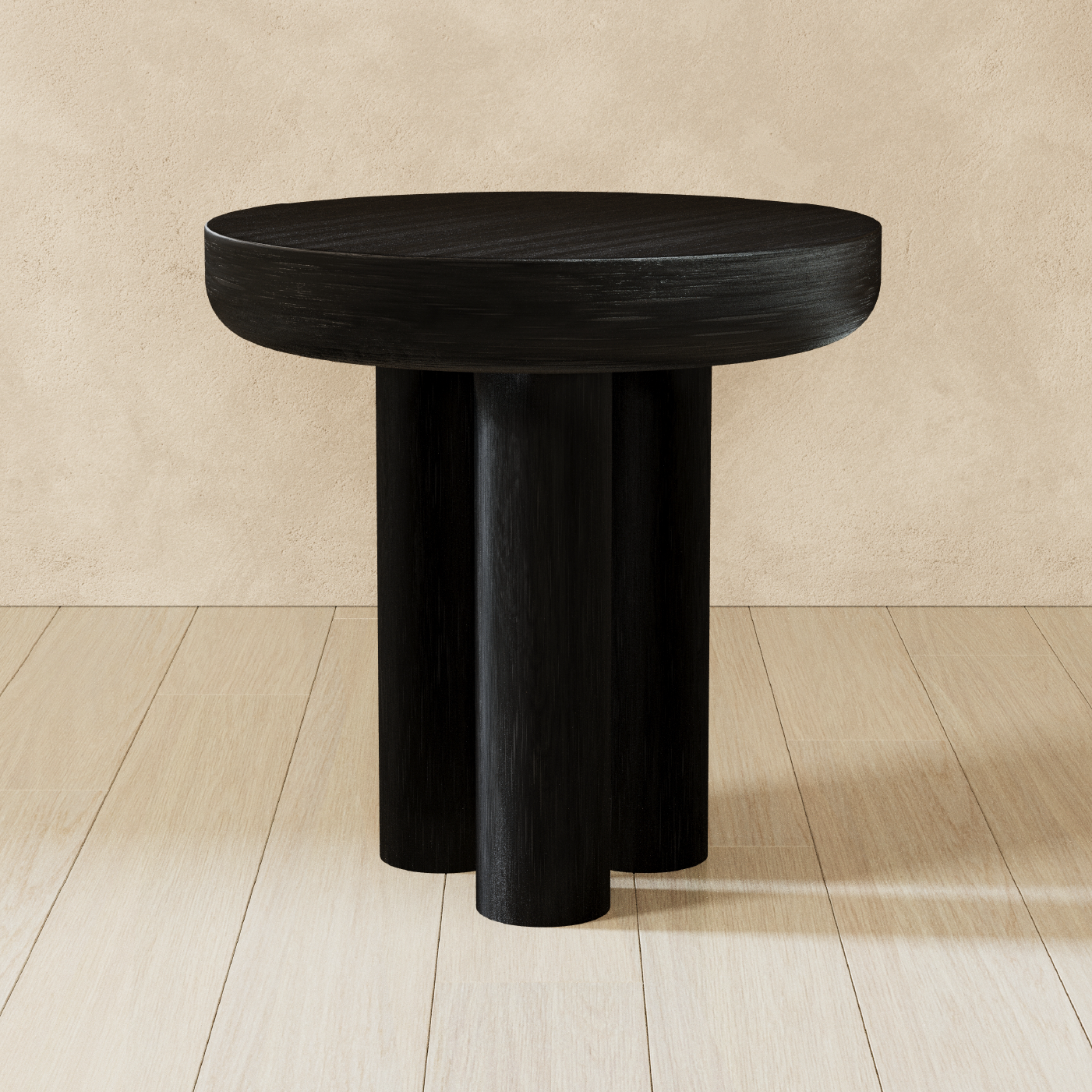 Owen Rustic Wooden Side Table In Aged Black in Accent Tables by Maven Lane