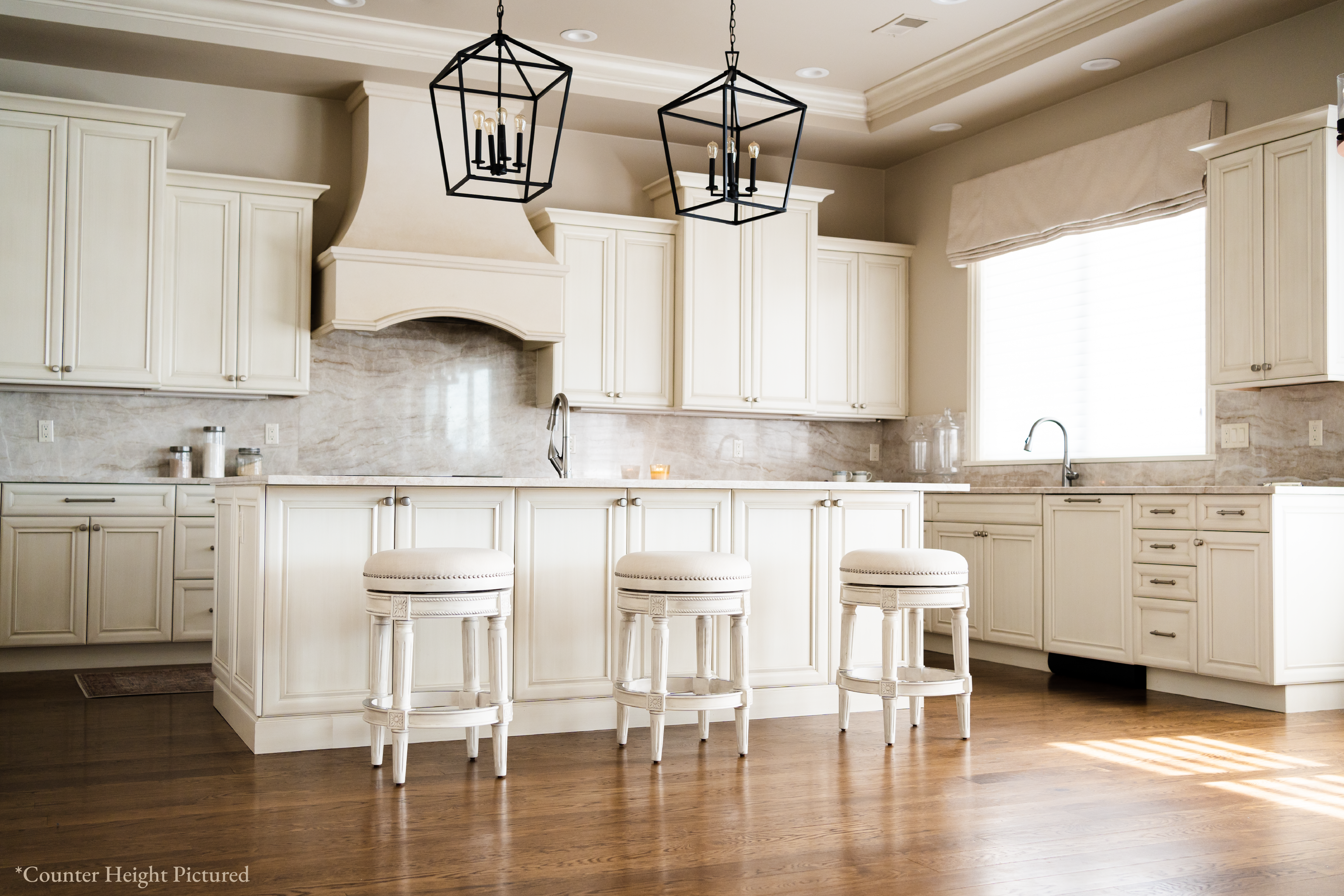 Pullman Backless Swivel Bar Stool In White Oak Finish With Natural Fabric Upholstery in Stools by Maven Lane