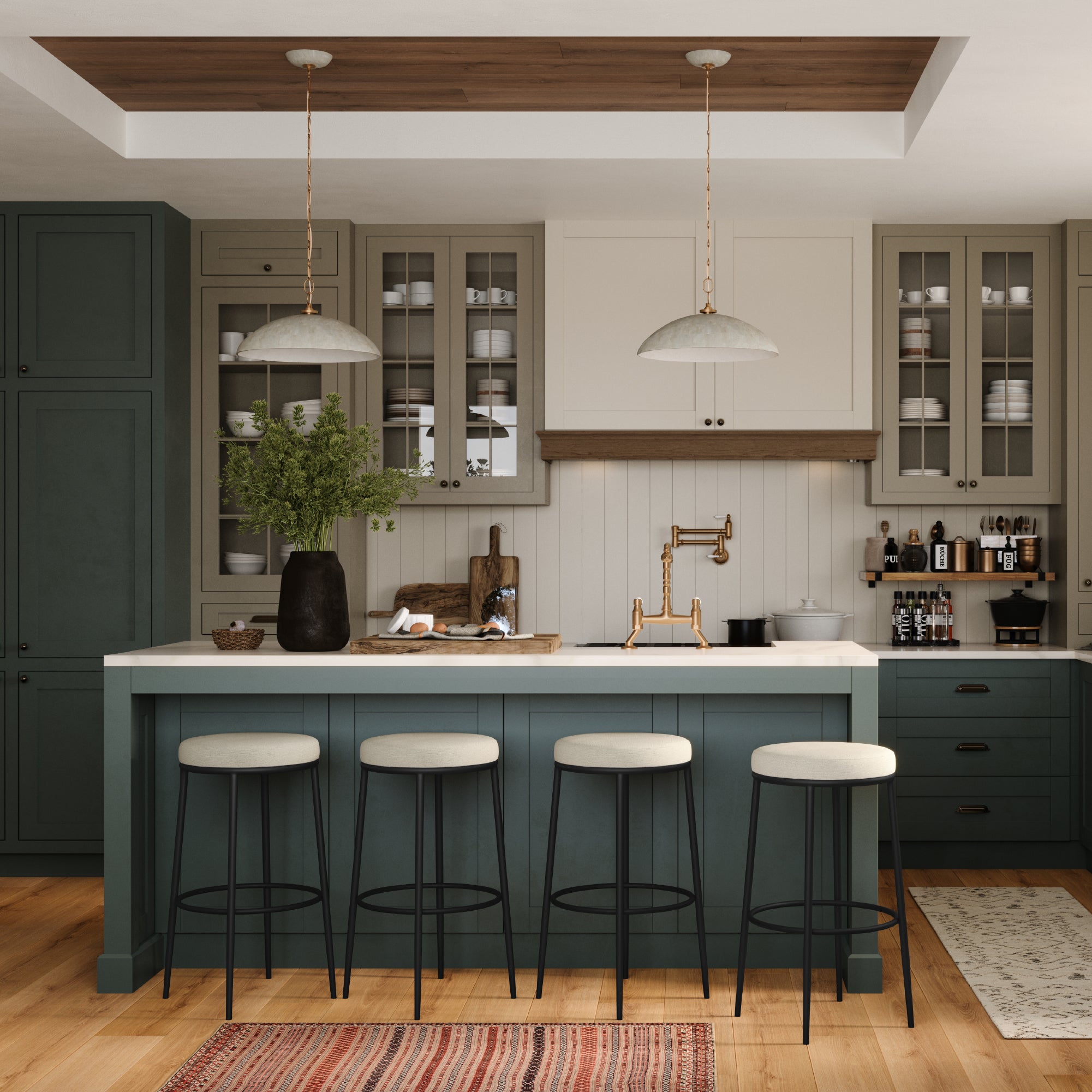 31" Stella Bar Stool in Black Finish with White Fabric (Set of 4) in Stools by Maven Lane