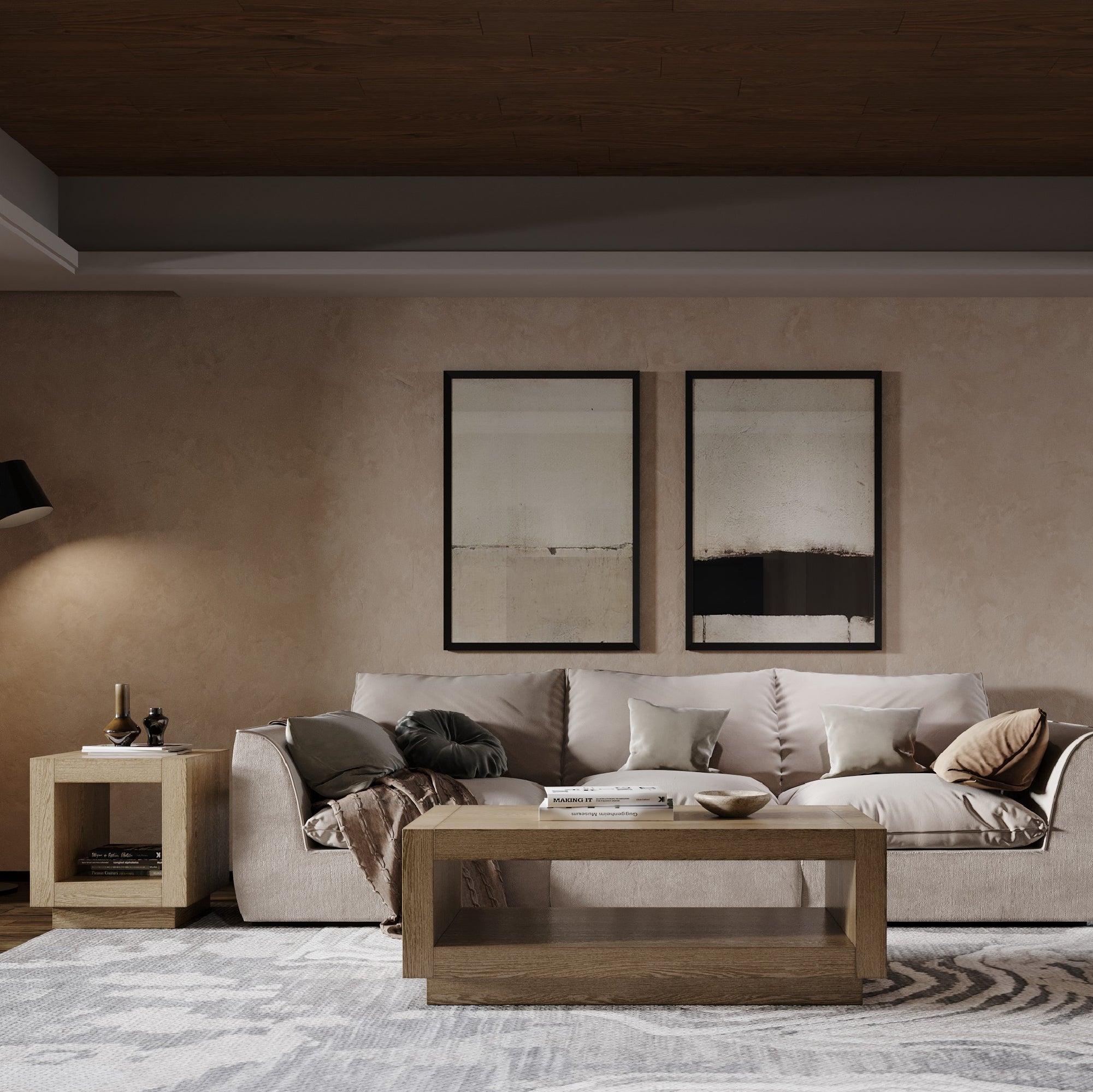 Artemis Contemporary Wooden Side Table in Refined Grey Finish in Side Table by Maven Lane