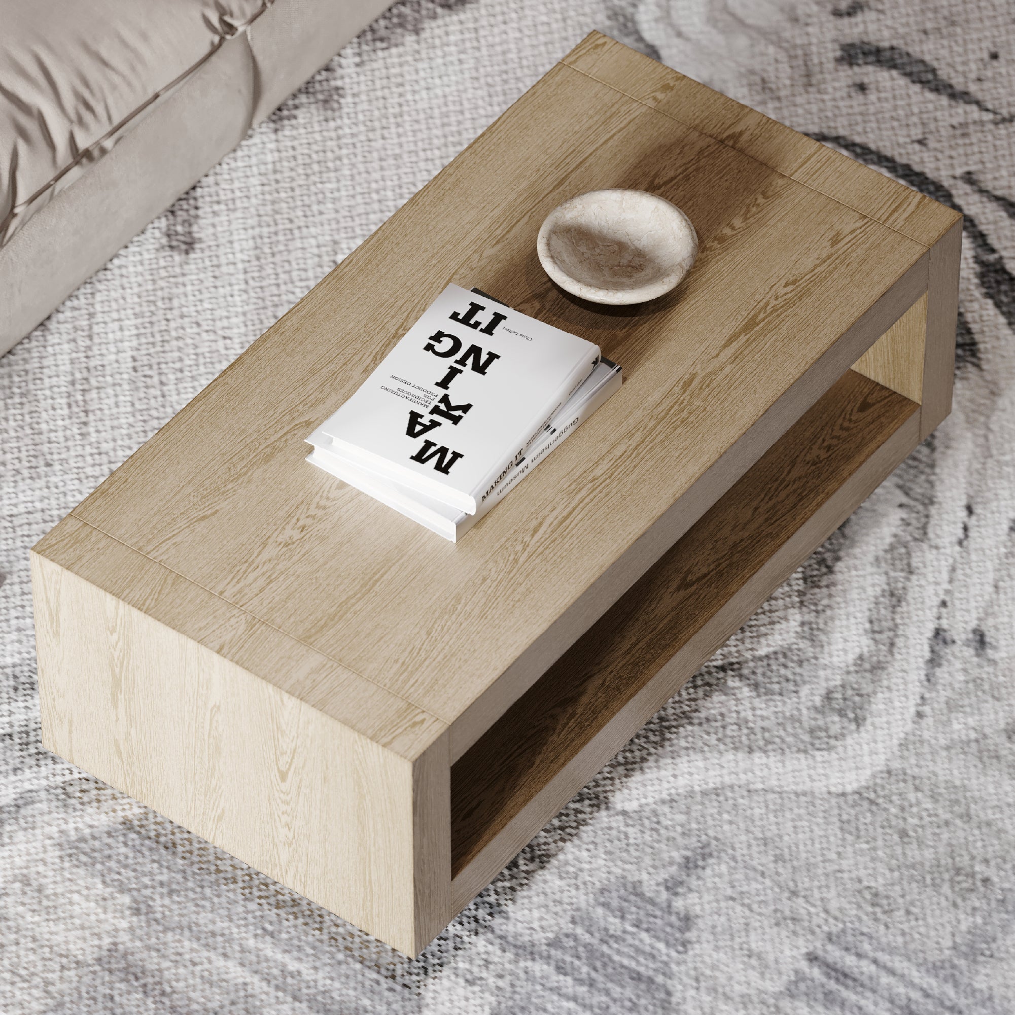 Artemis Coffee Table in Grey Finish in Coffee Table by Maven Lane