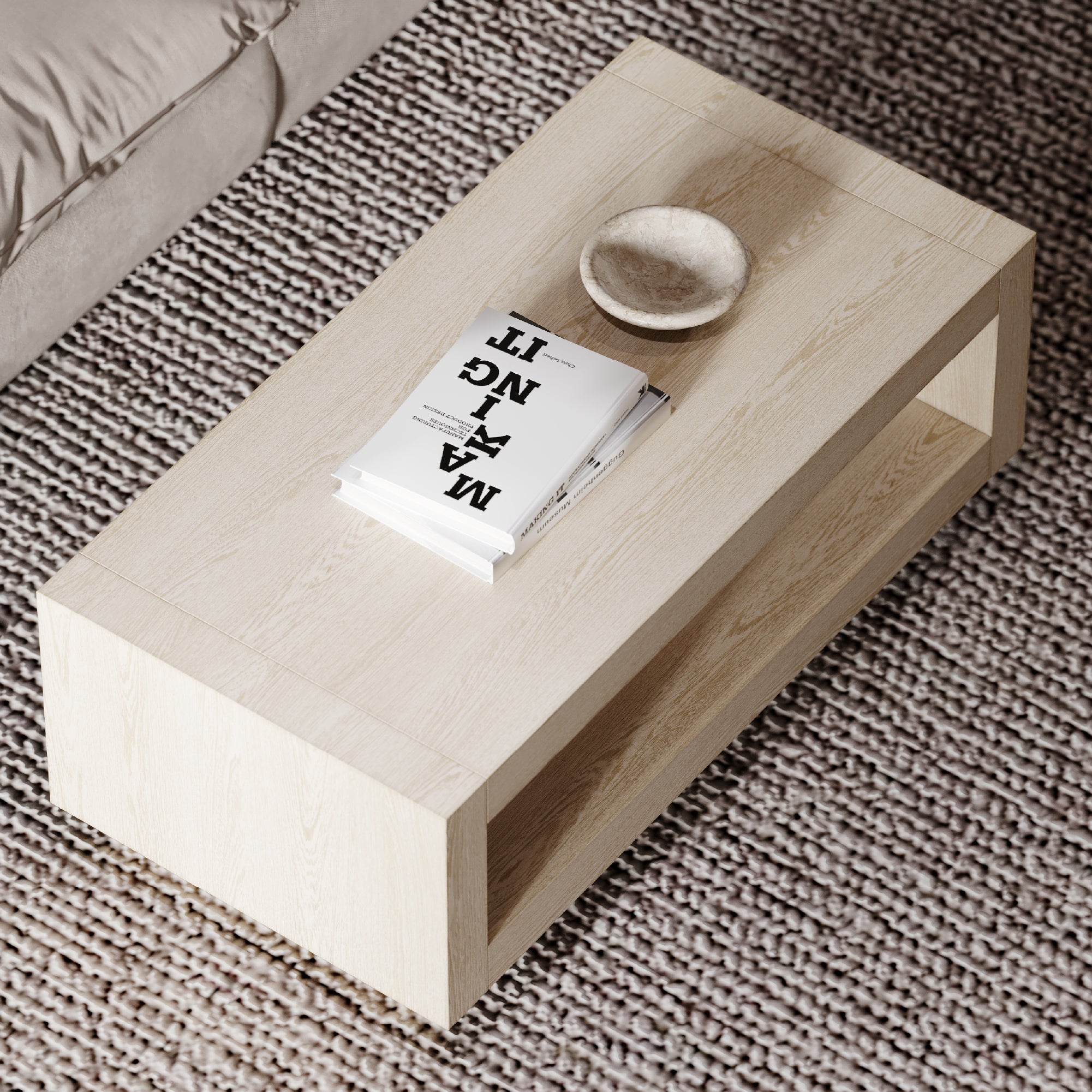 Artemis Contemporary Wooden Coffee Table in Refined White Finish in Accent Tables by Maven Lane