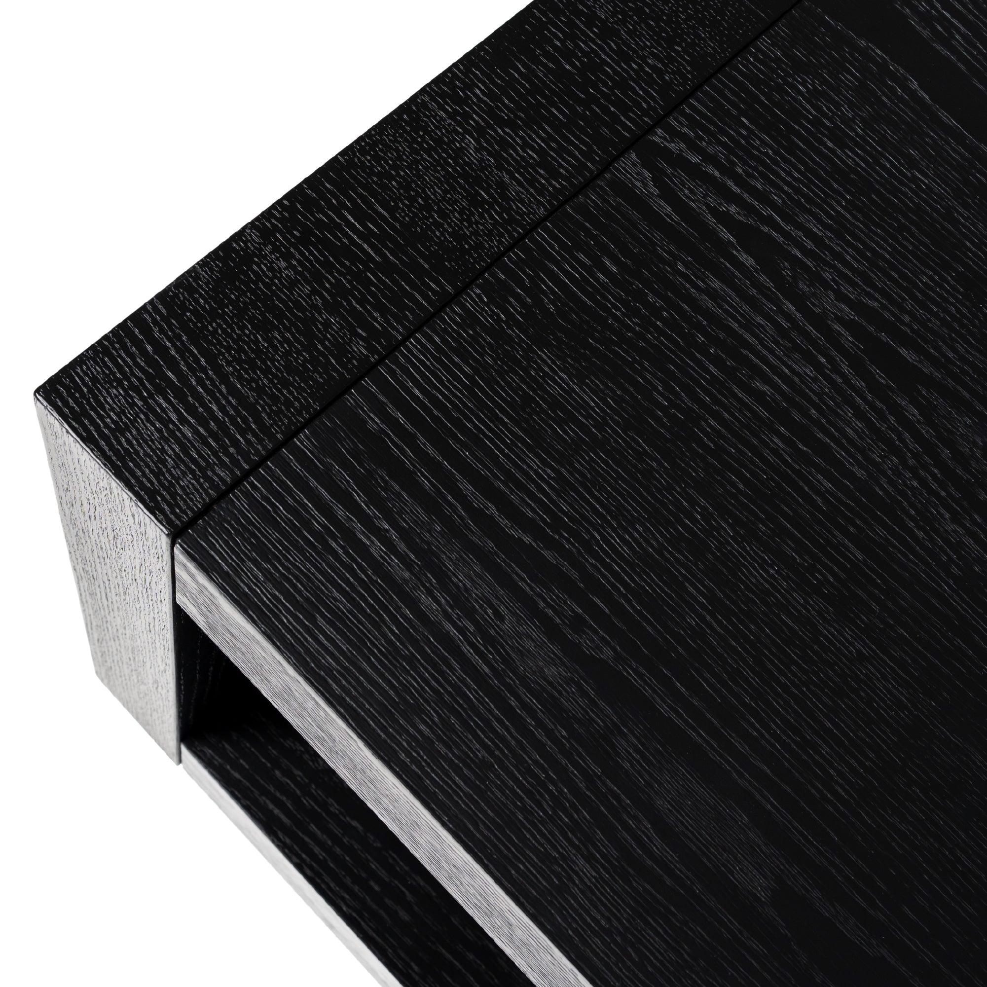 Artemis Contemporary Wooden Side Table in Refined Black Finish in Side Table by Maven Lane
