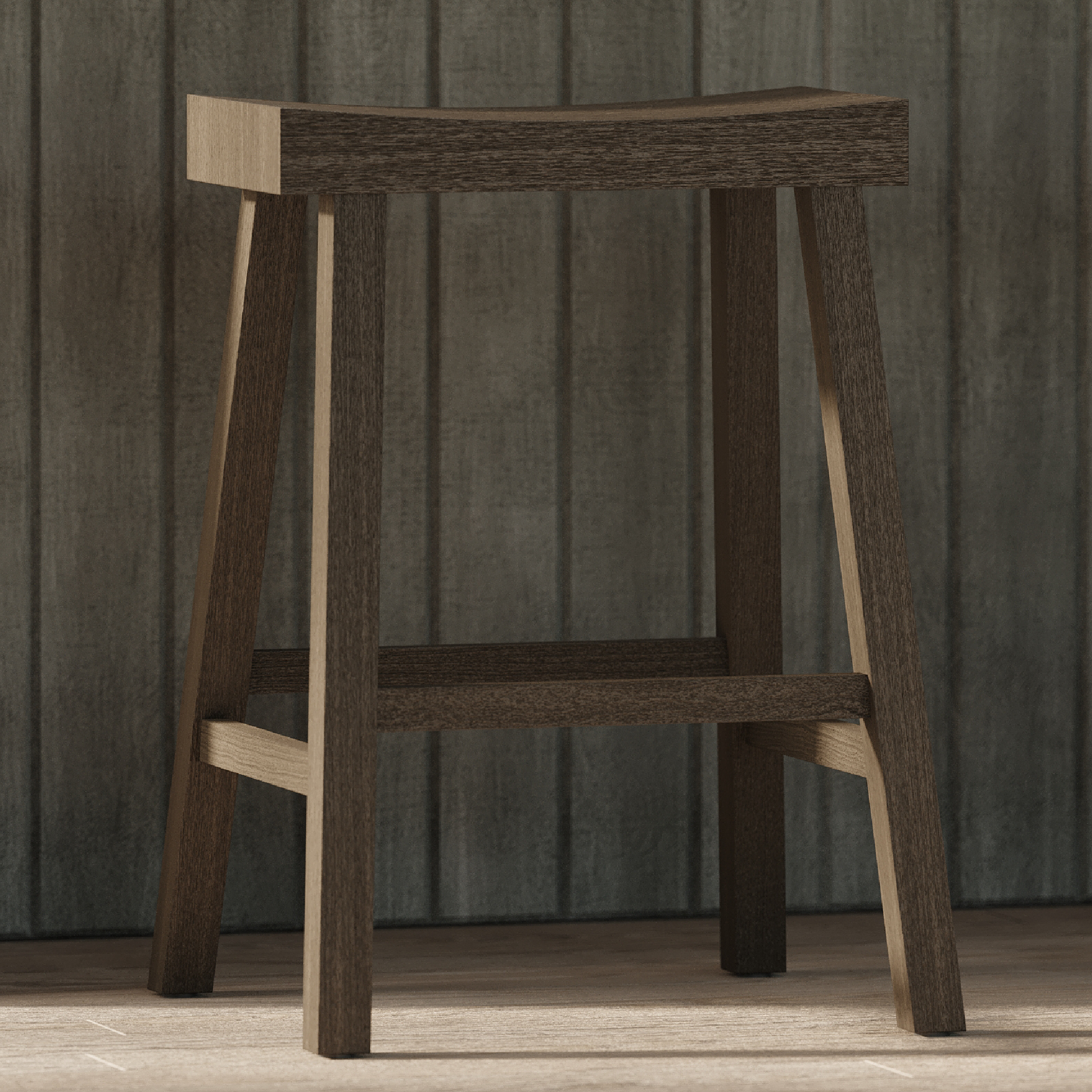 Vincent Counter Height Kitchen Stool - Antiqued Grey Finish in Stools by Maven Lane