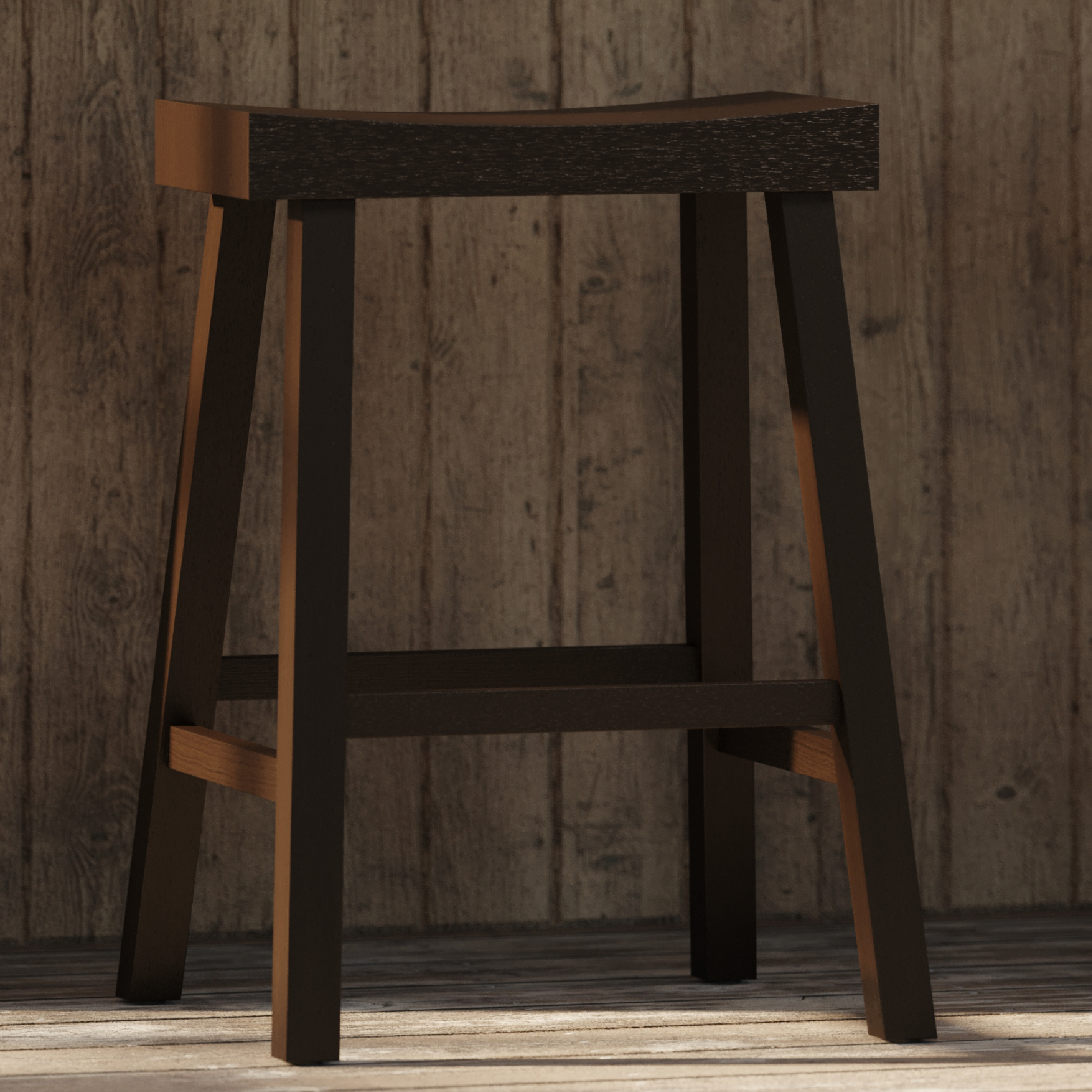 Vincent Counter Height Kitchen Stool - Antiqued Brown Finish in Stools by Maven Lane