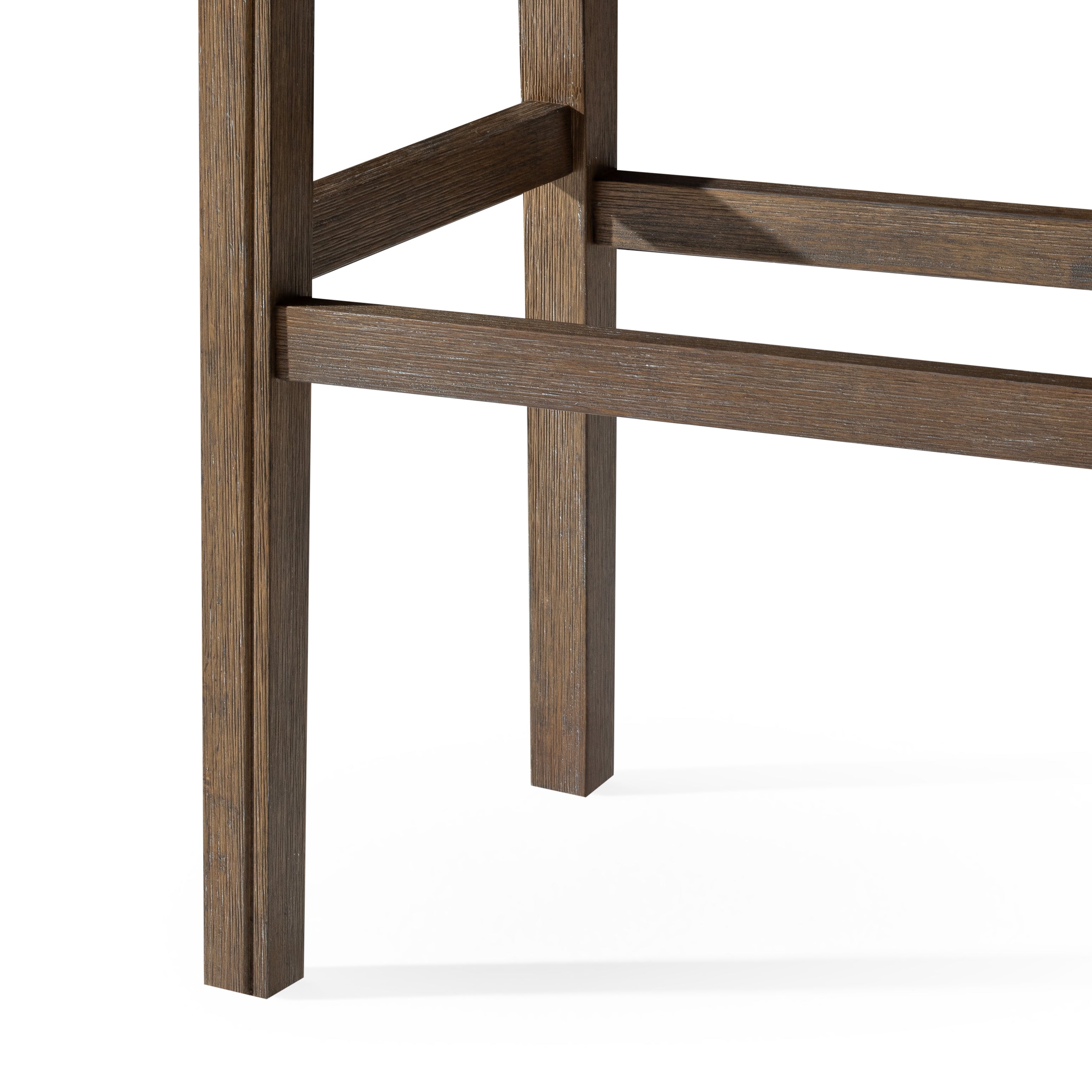 31" Adrien Saddle Bar Stool in Brown Finish with Brown Faux Leather in Stools by Maven Lane