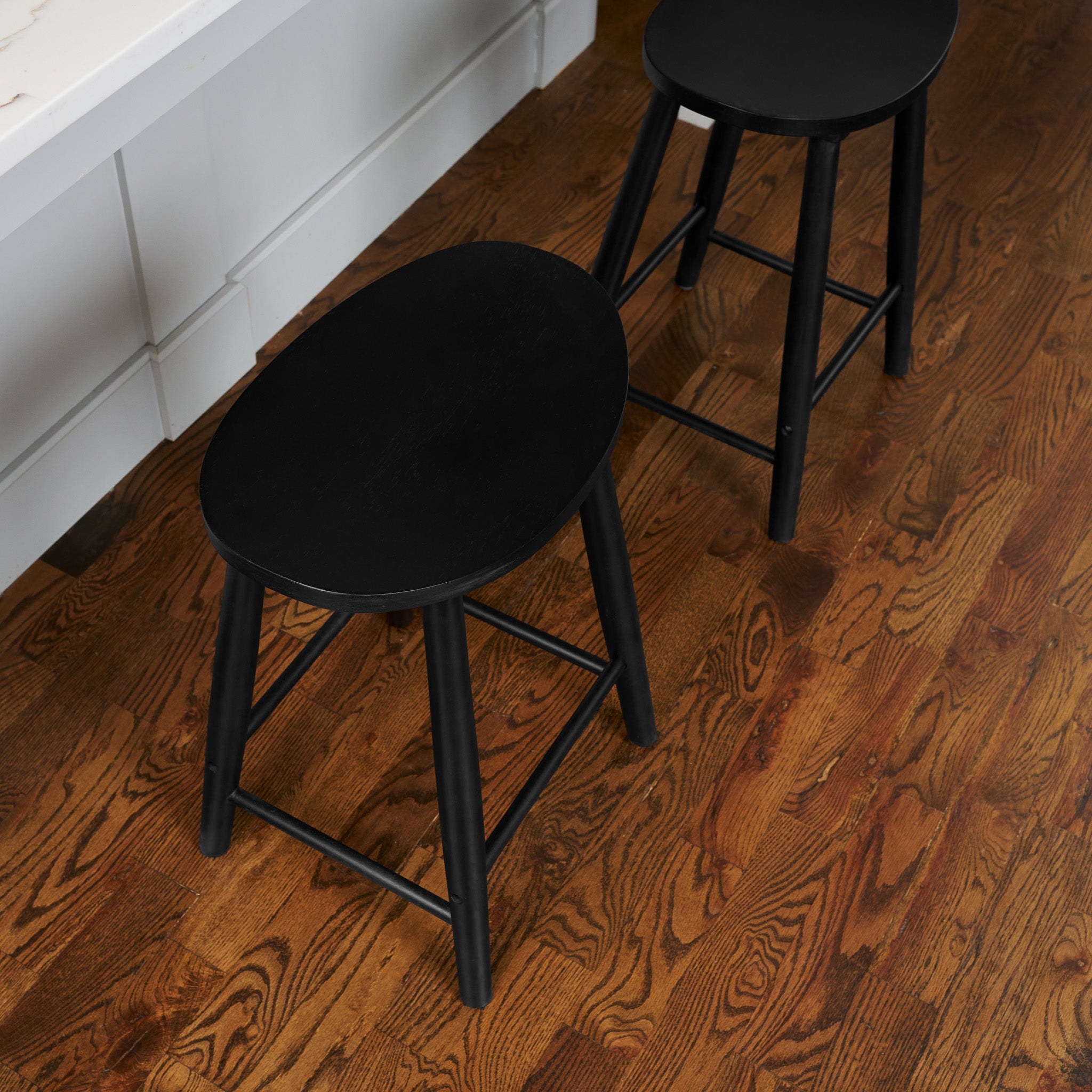 25" Luna Counter Stool in Black Finish (Set of 4) in Stools by Maven Lane