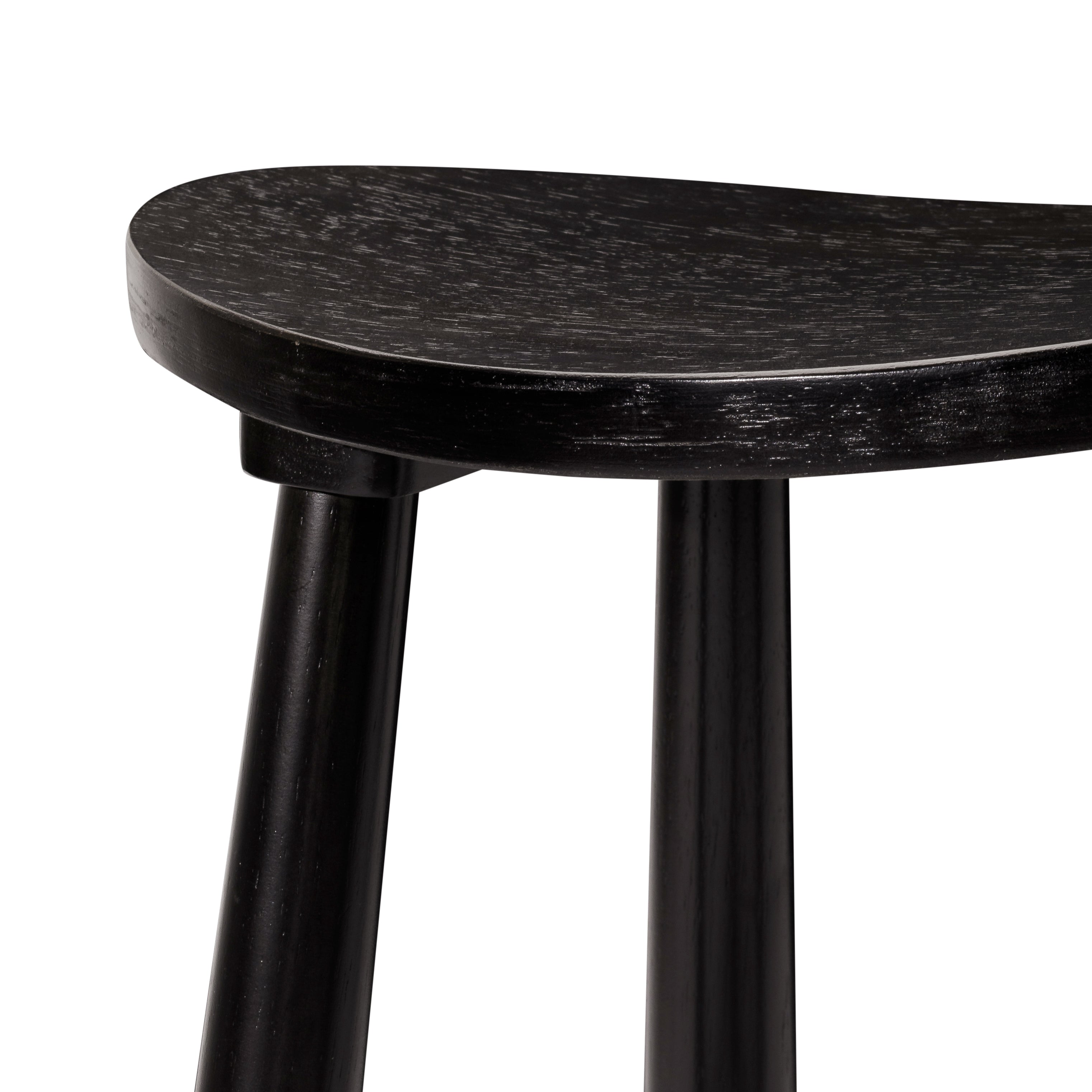 25" Luna Counter Stool in Black Finish (Set of 4) in Stools by Maven Lane