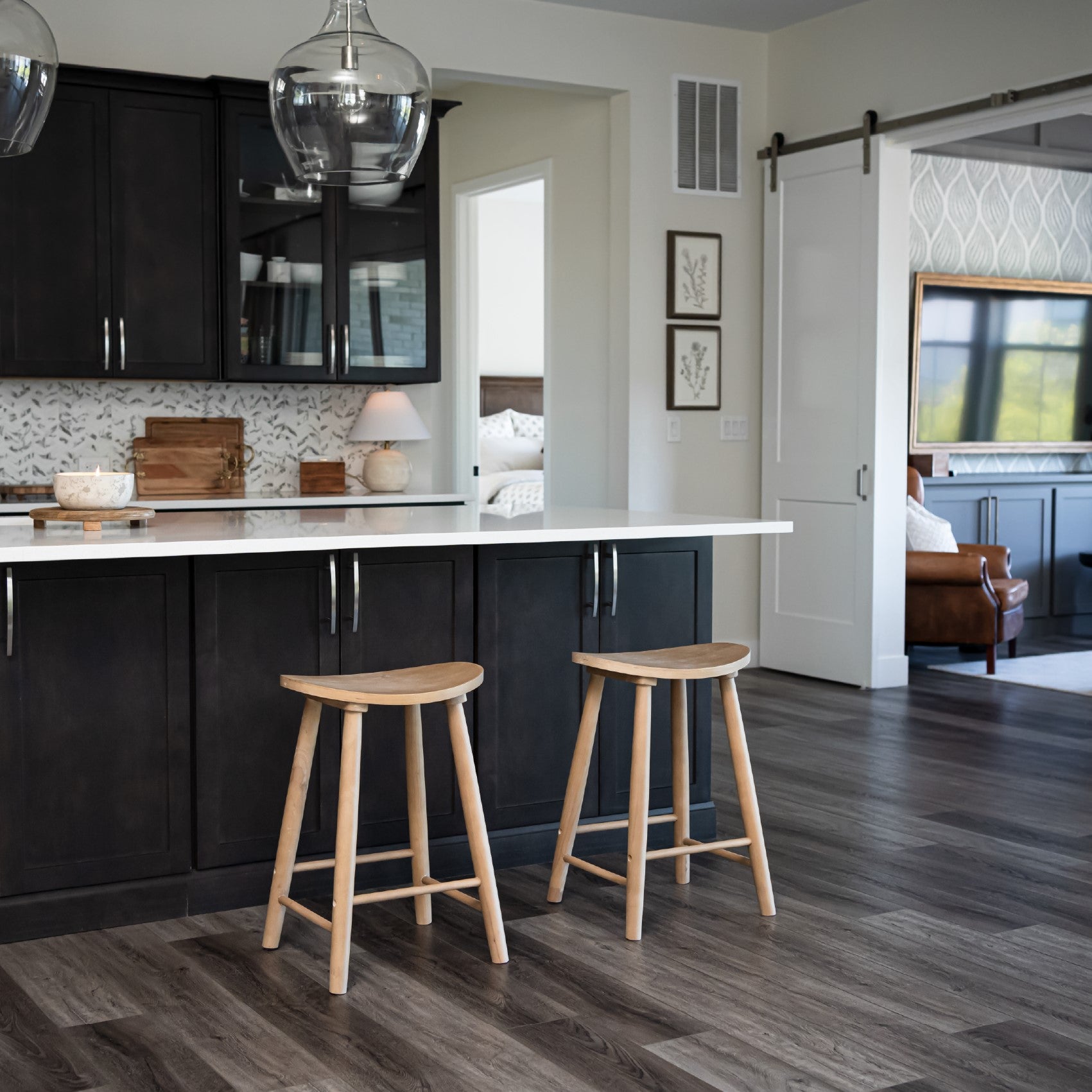 25" Luna Counter Stool in Natural Finish in Stools by Maven Lane