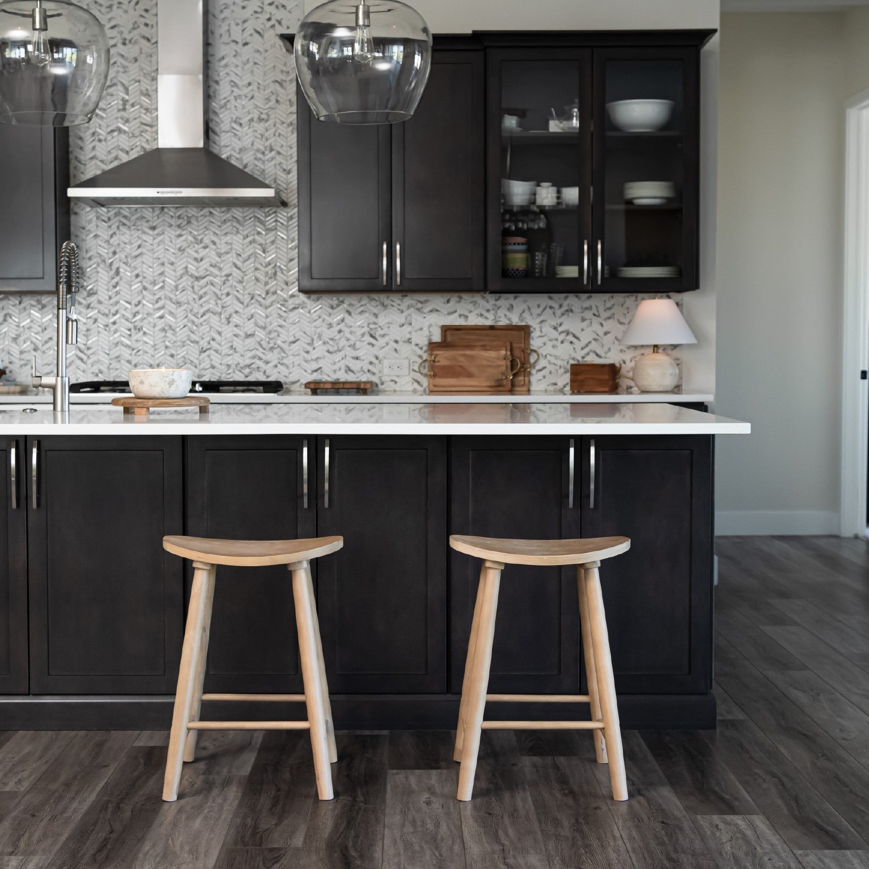 25" Luna Counter Stool in Natural Finish in Stools by Maven Lane
