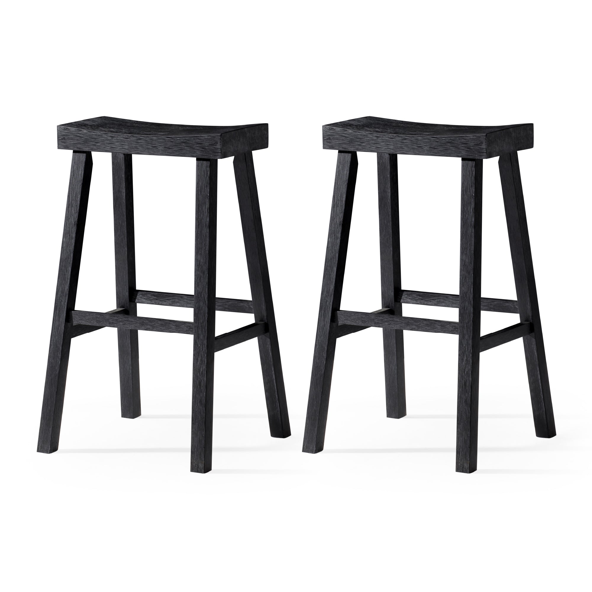 31" Vincent Bar Stool in Black Finish (Set of 2) in Stools by Maven Lane