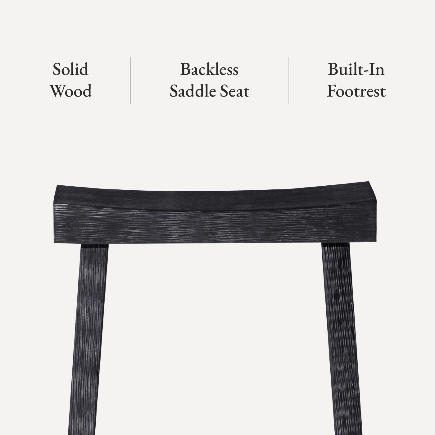 26" Vincent Counter Stool in Black Finish (Set of 4) in Stools by Maven Lane