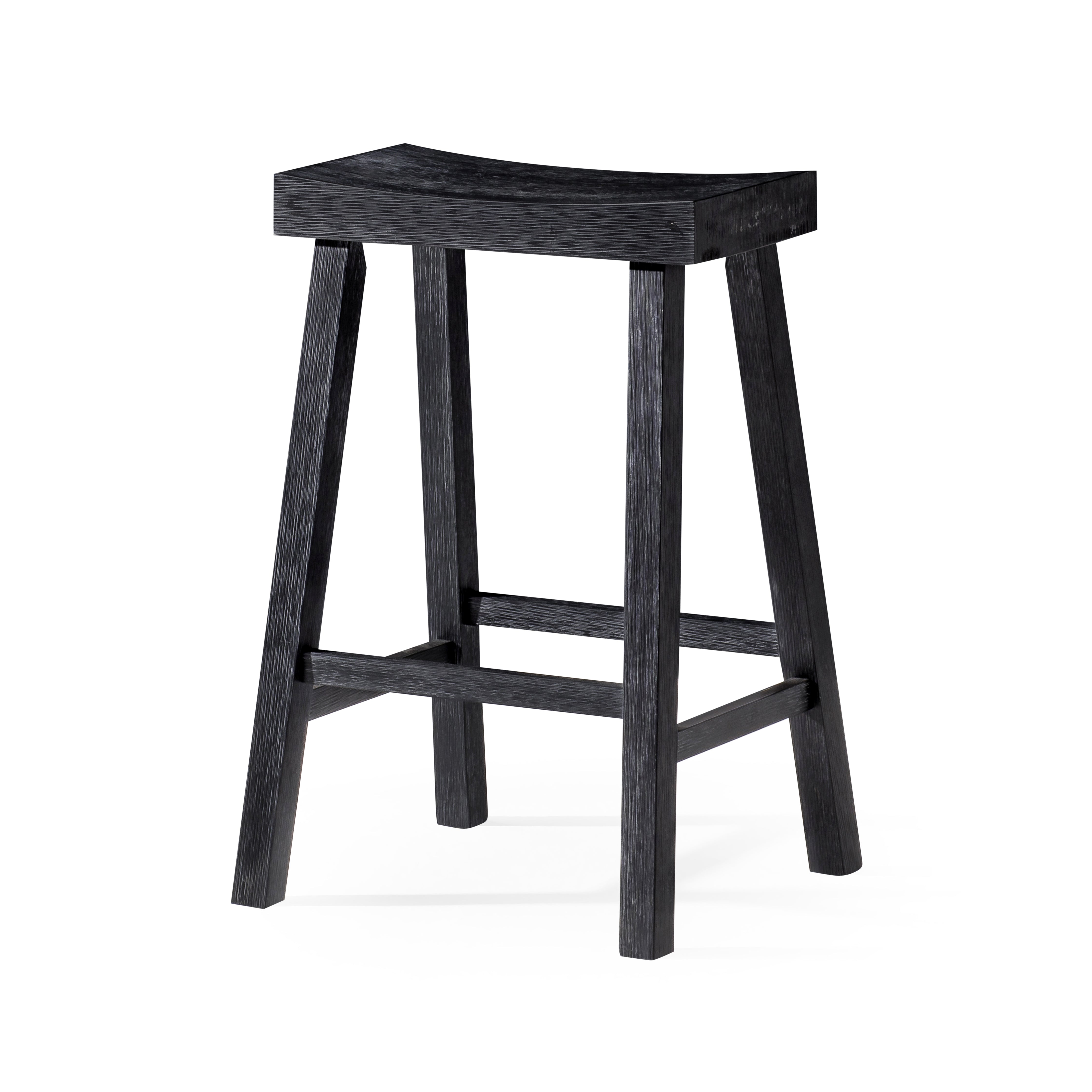 26" Vincent Counter Stool in Black Finish in Stools by Maven Lane