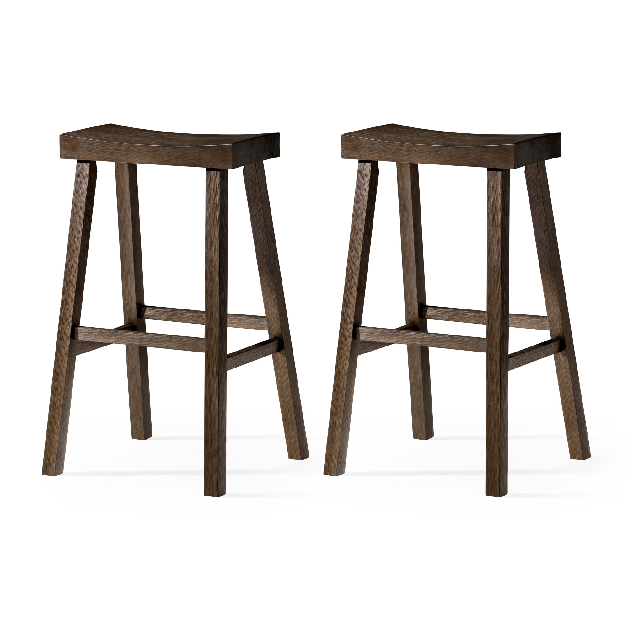 31" Vincent Bar Stool in Brown Finish (Set of 2) in Stools by Maven Lane