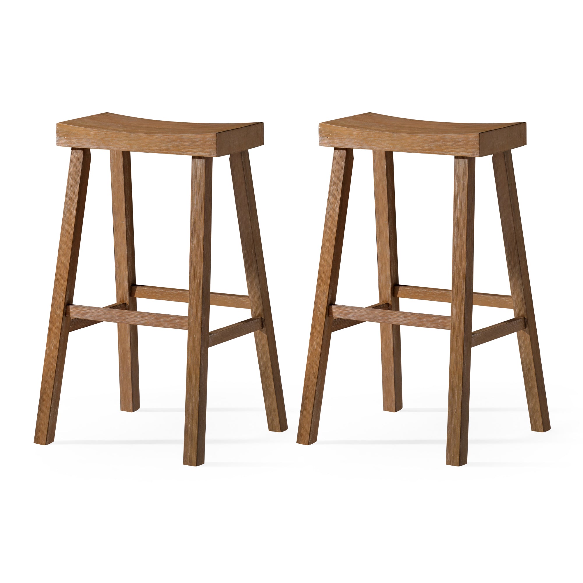 31" Vincent Bar Stool in Natural Finish (Set of 2) in Stools by Maven Lane