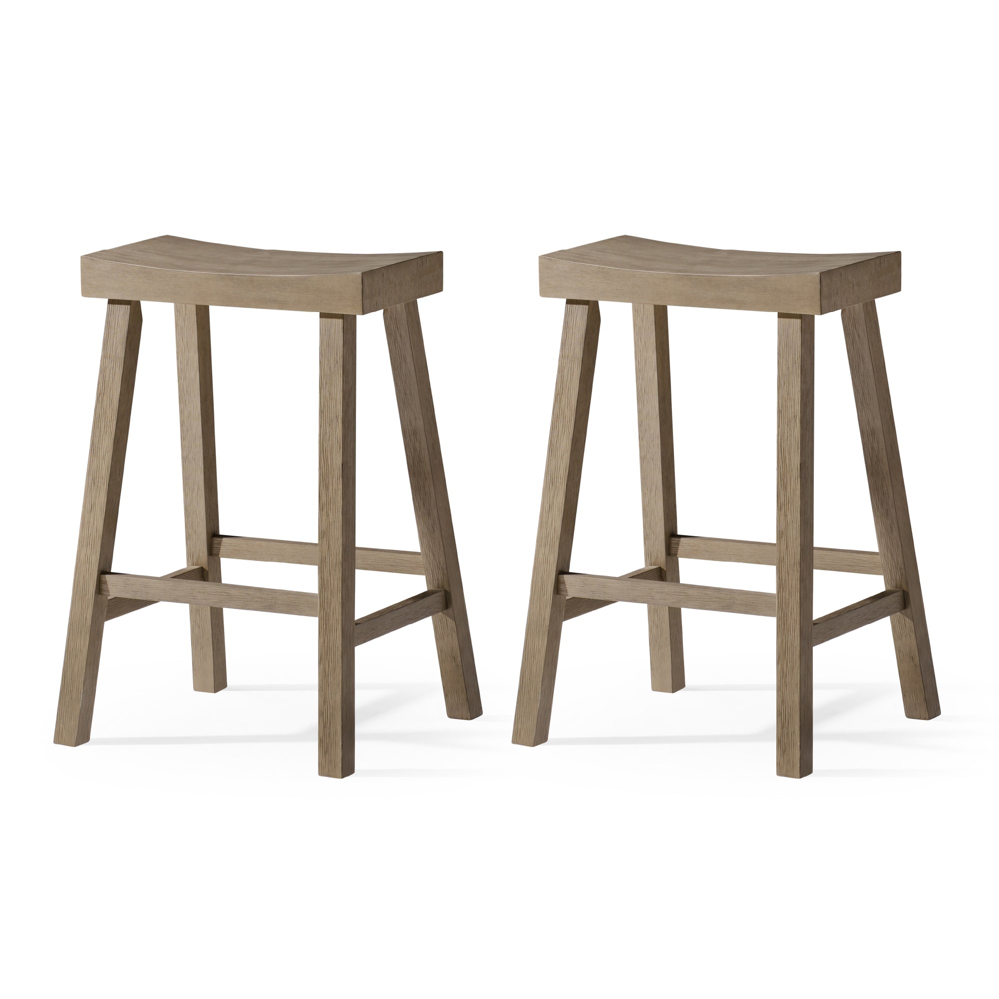 26" Vincent Counter Stool in Grey Finish (Set of 2) in Stools by Maven Lane