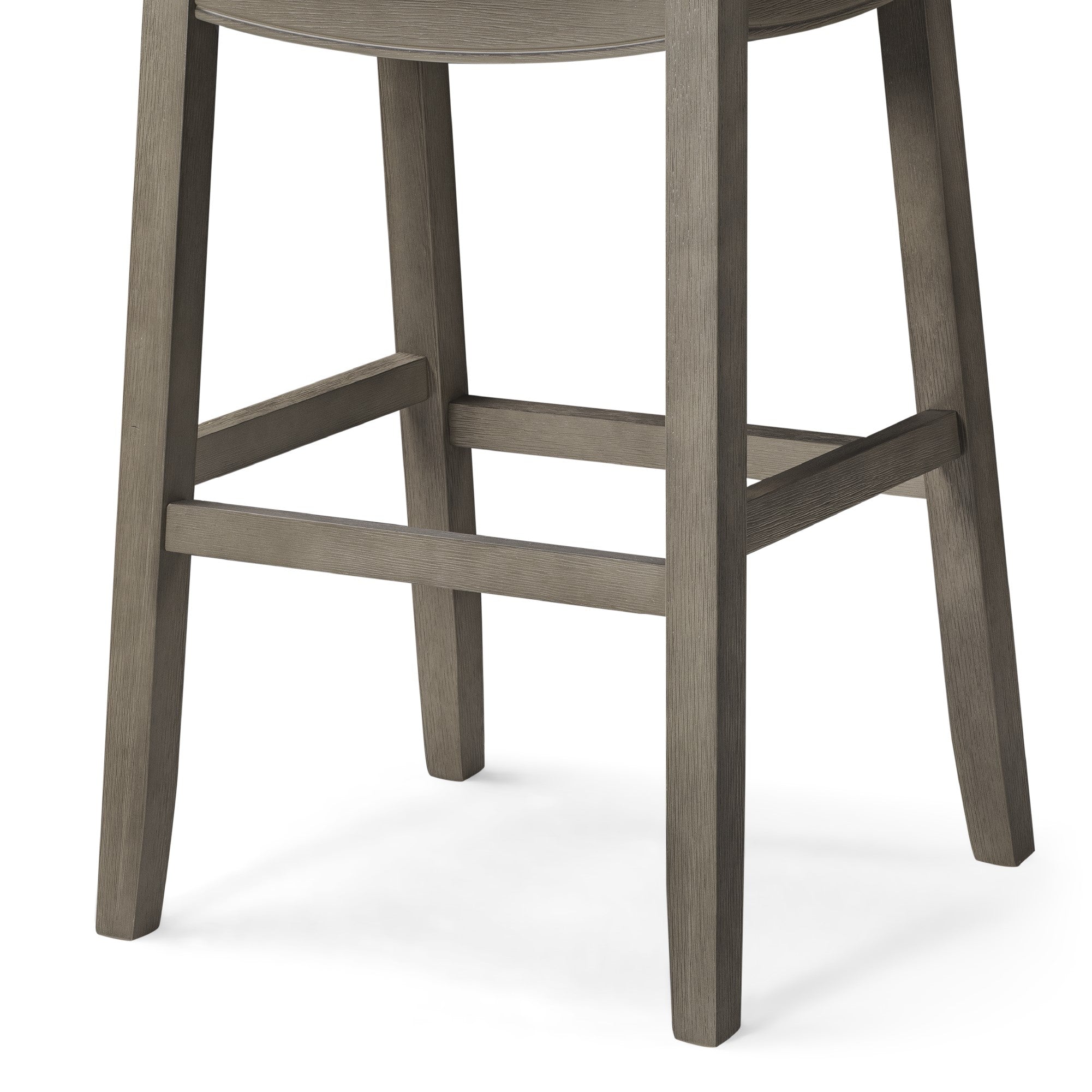 31" Sophia Bar Stool in Grey Finish and Grey Fabric Upholstery in Stools by Maven Lane