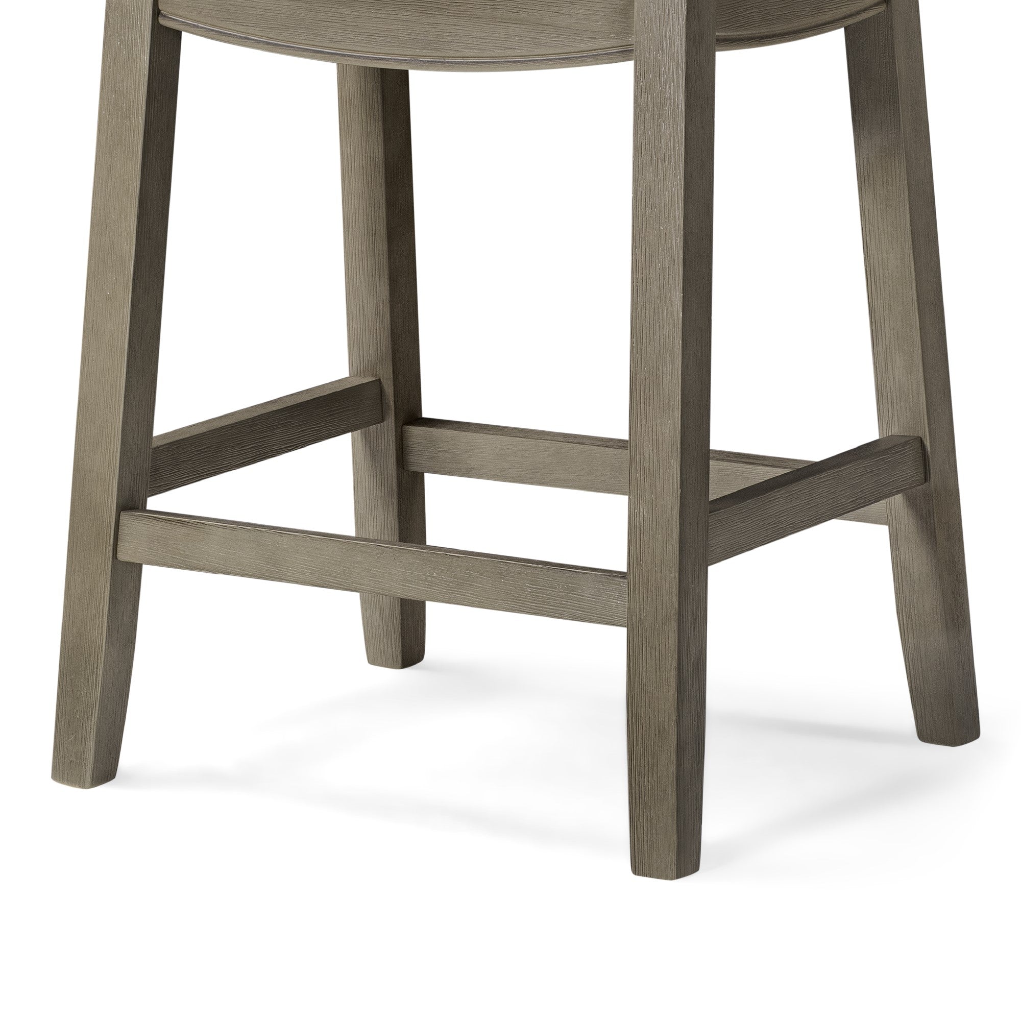 26" Sophia Counter Stool in Grey Finish and Grey Fabric Upholstery in Stools by Maven Lane