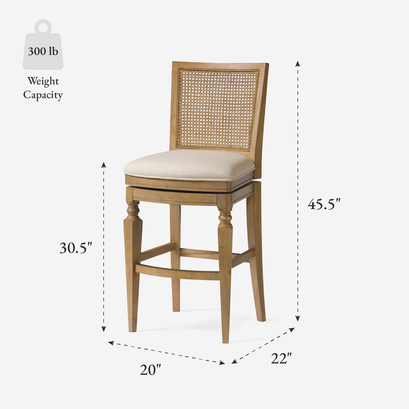 31" Sonoma Swivel Bar Stool in Natural Finish and Beige Fabric in Stools by Maven Lane