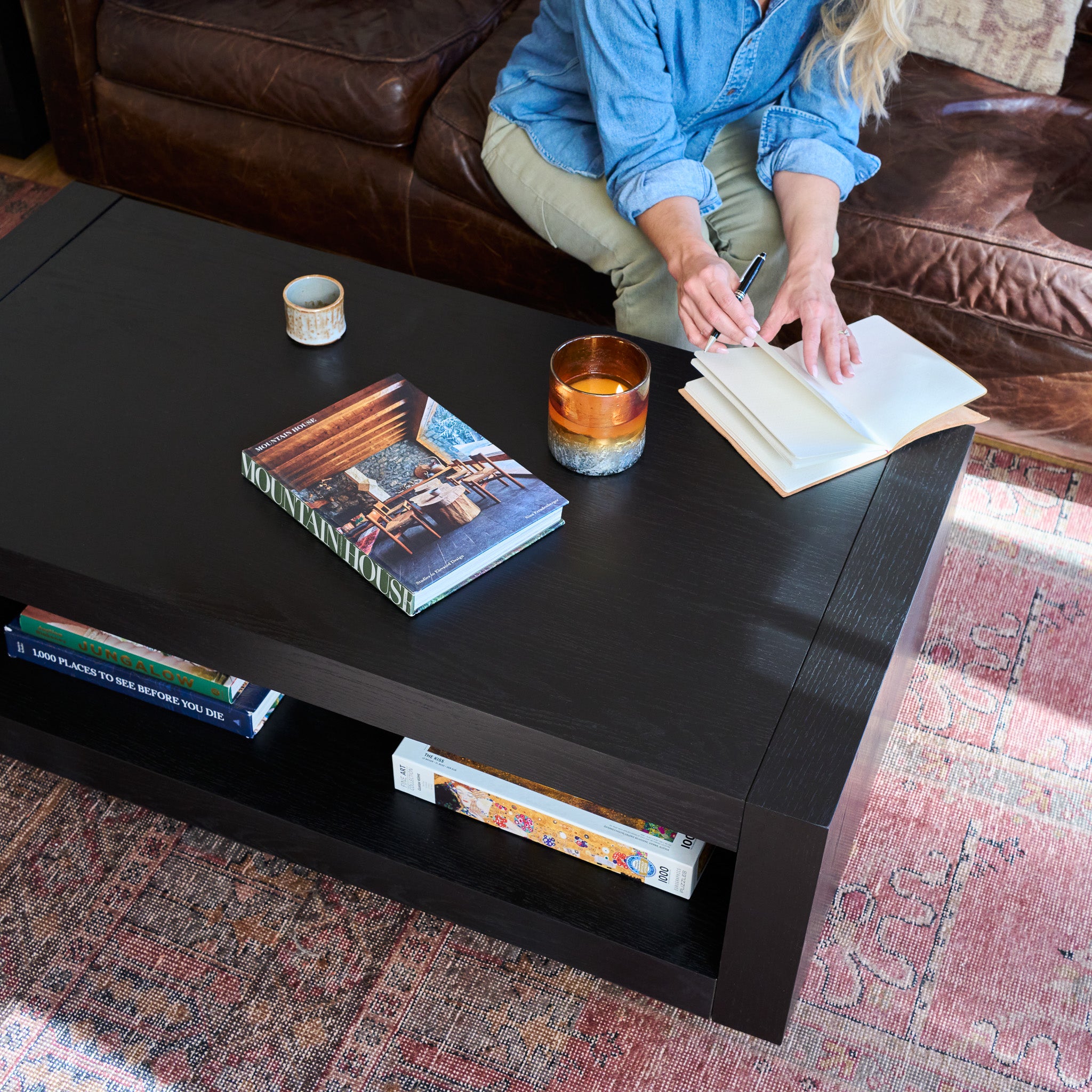 Artemis Coffee Table in Black Finish in Coffee Table by Maven Lane