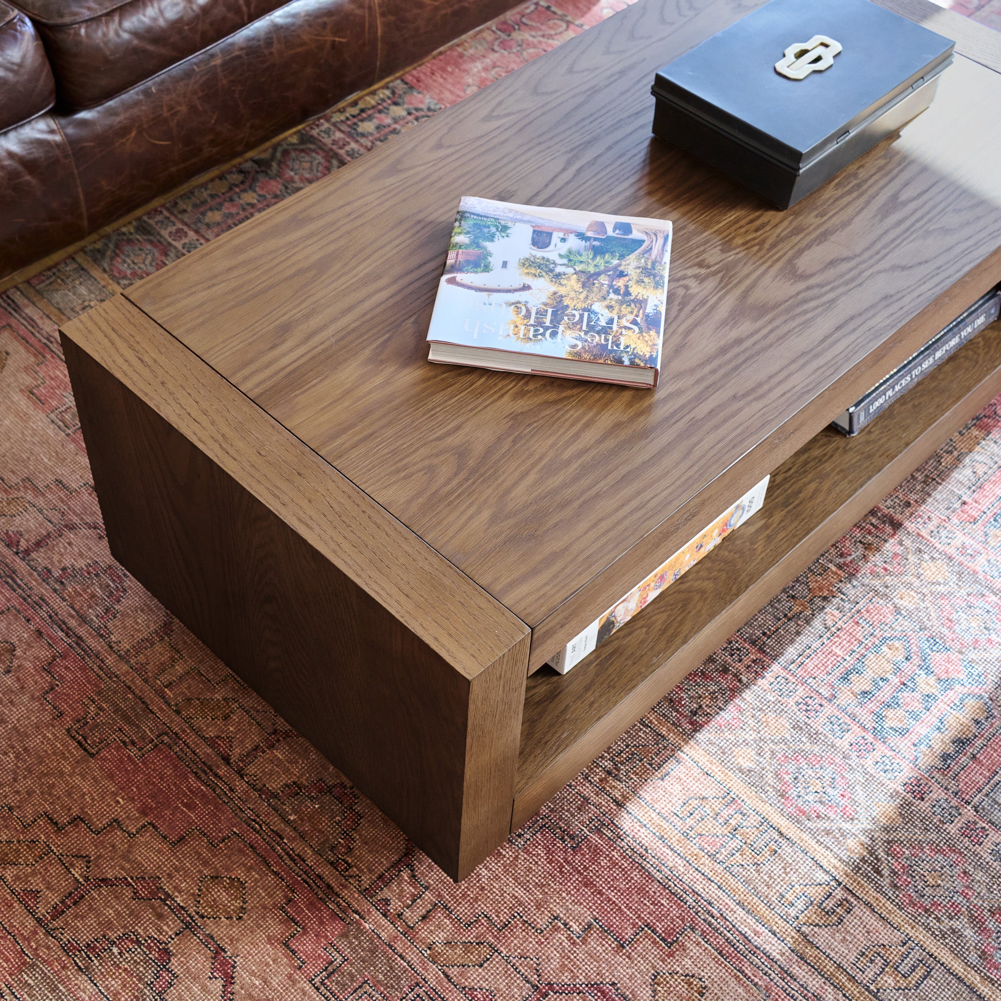 Artemis Coffee Table in Brown Finish in Coffee Table by Maven Lane