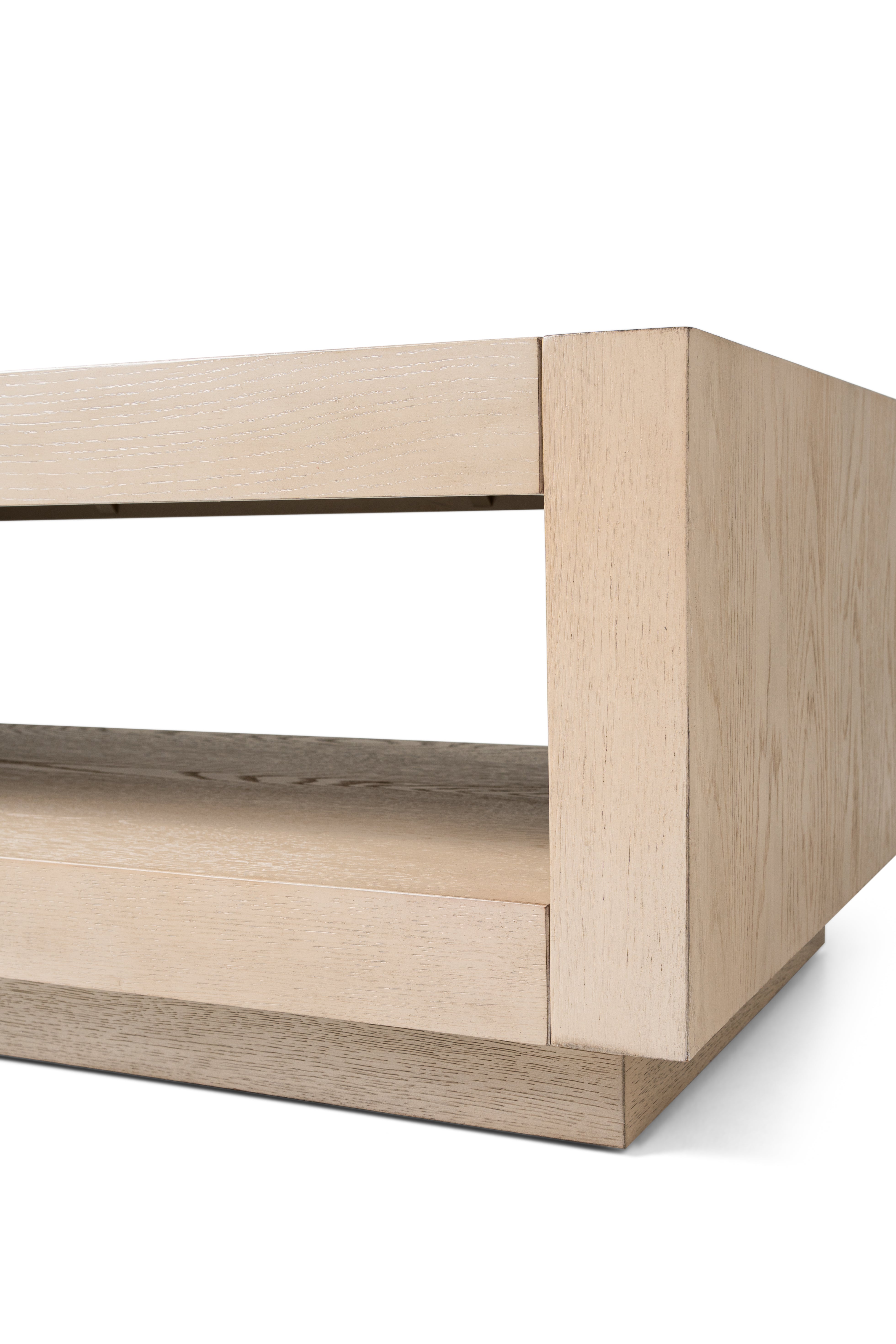 Artemis Contemporary Wooden Coffee Table in Refined White Finish in Accent Tables by Maven Lane