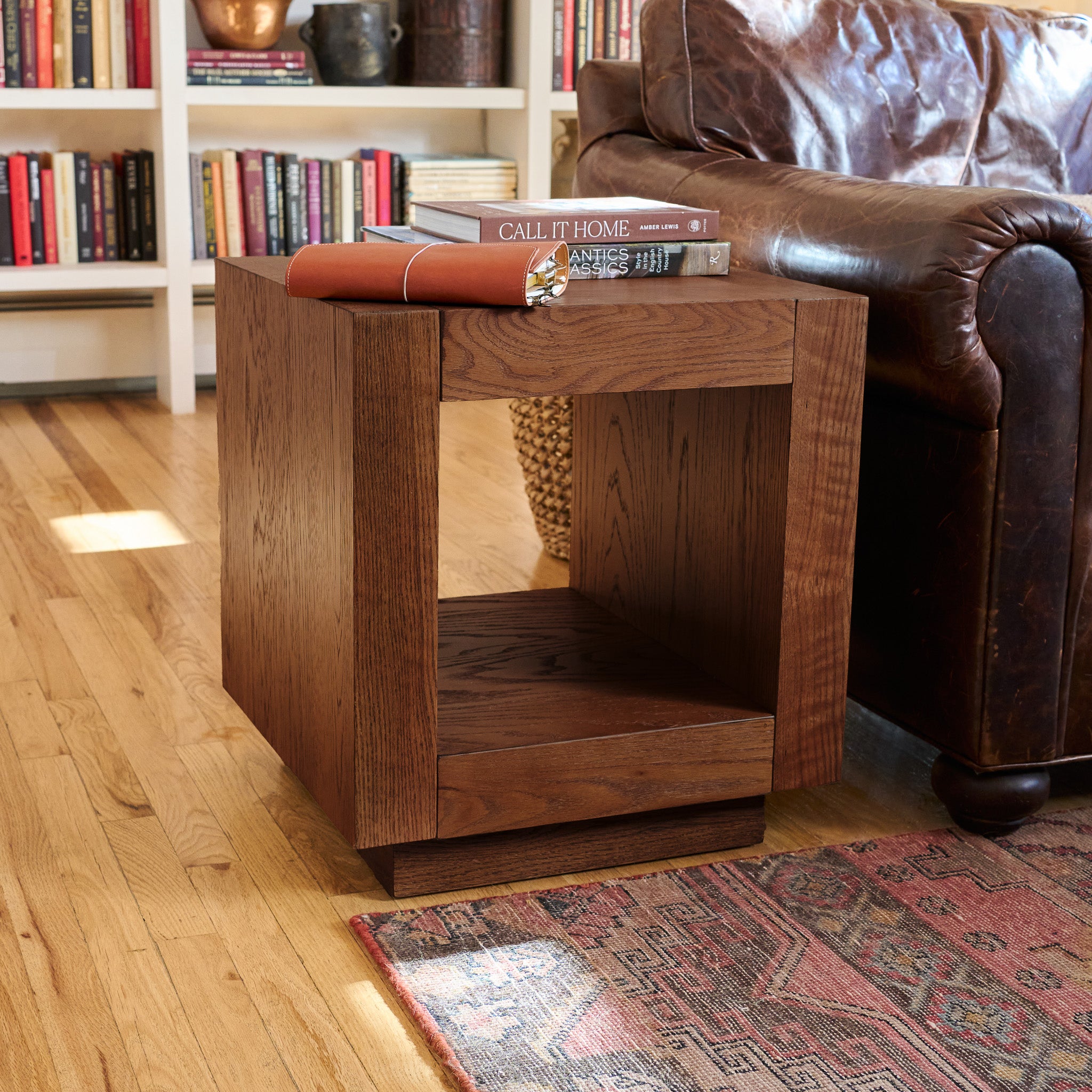 Artemis Side Table in Brown Finish in Side Table by Maven Lane