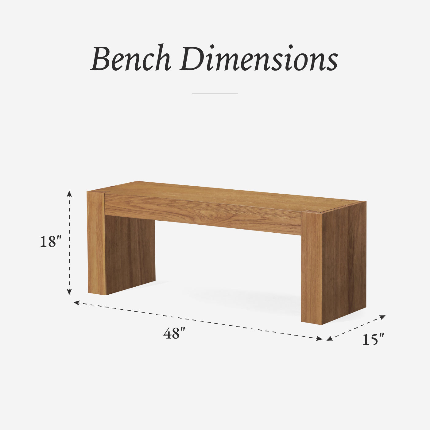Zeno Wooden Bench in Natural Finish in Bench by Maven Lane