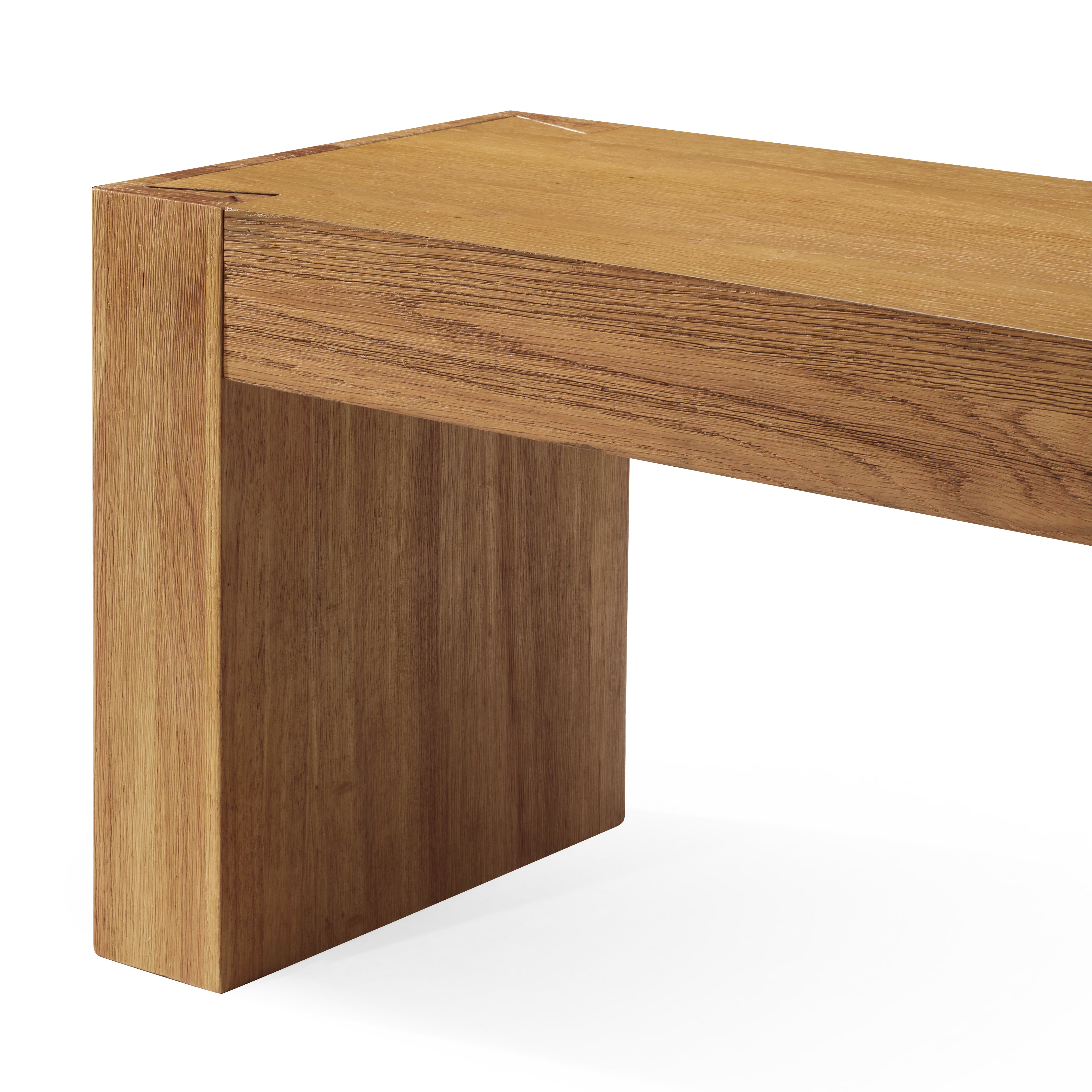 Zeno Organic Wooden Bench in Weathered Natural Finish in Bench by Maven Lane