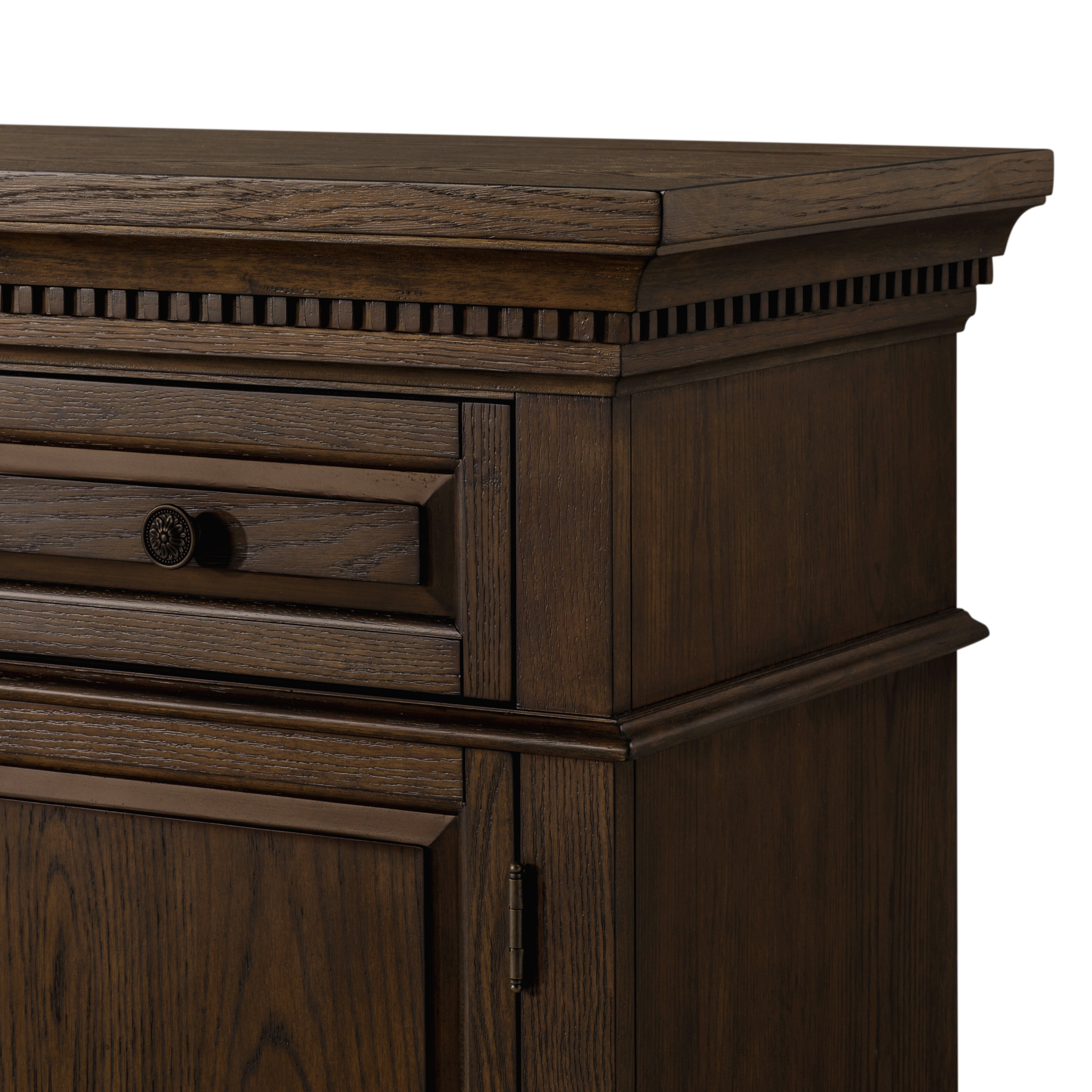 Maven Lane Theo Classical Wooden Sideboard In Antiqued Brown Finish in Maven Lane by Maven Lane